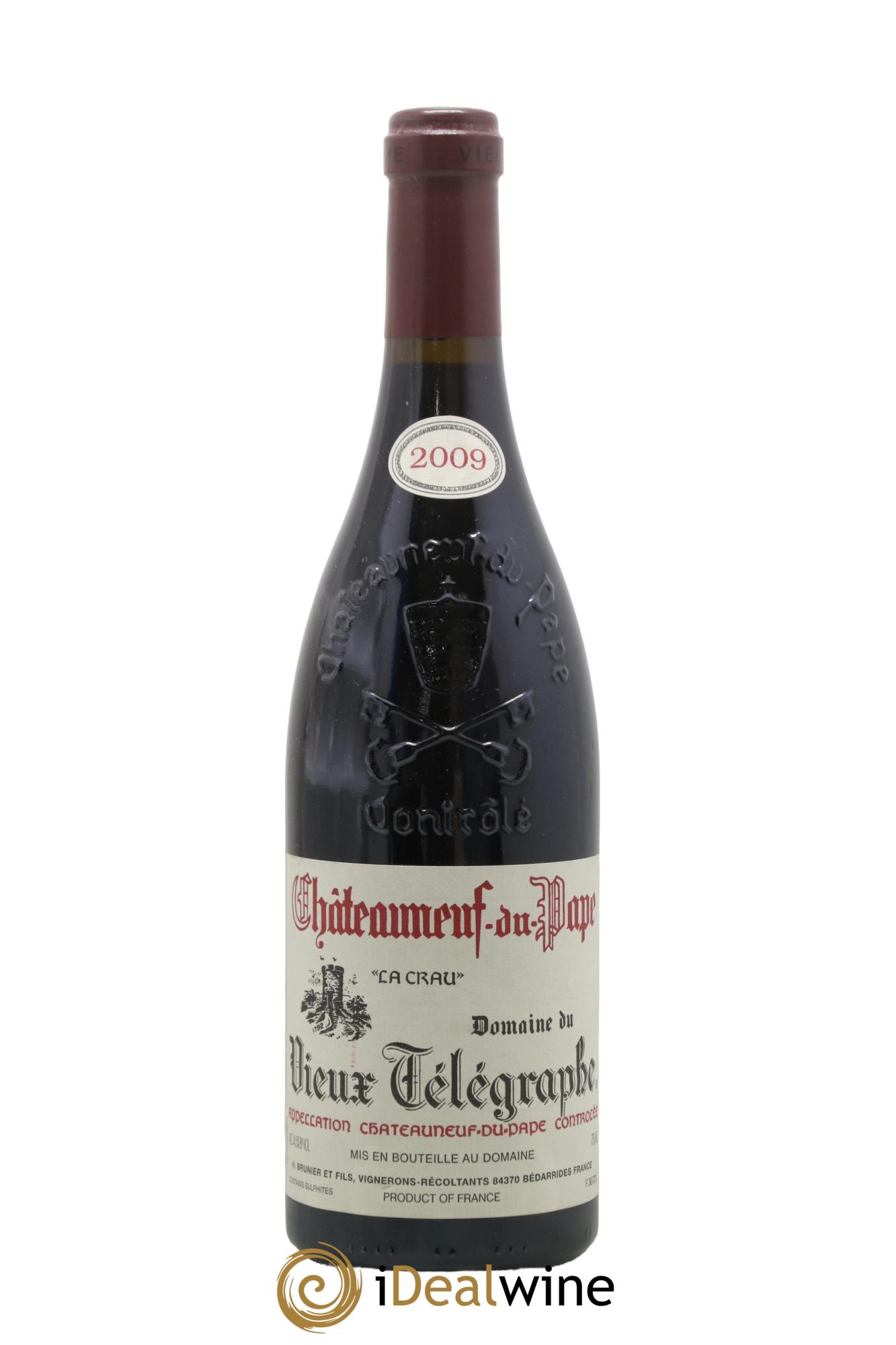 Châteauneuf-du-Pape Vieux Télégraphe (Domaine du) Vignobles Brunier 2009 - Lot de 1 bouteille - 0