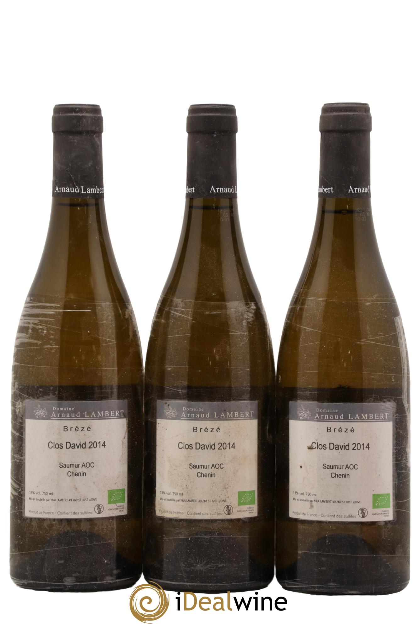 Saumur Brézé Clos David Arnaud Lambert 2014 - Lot de 3 bouteilles - 1