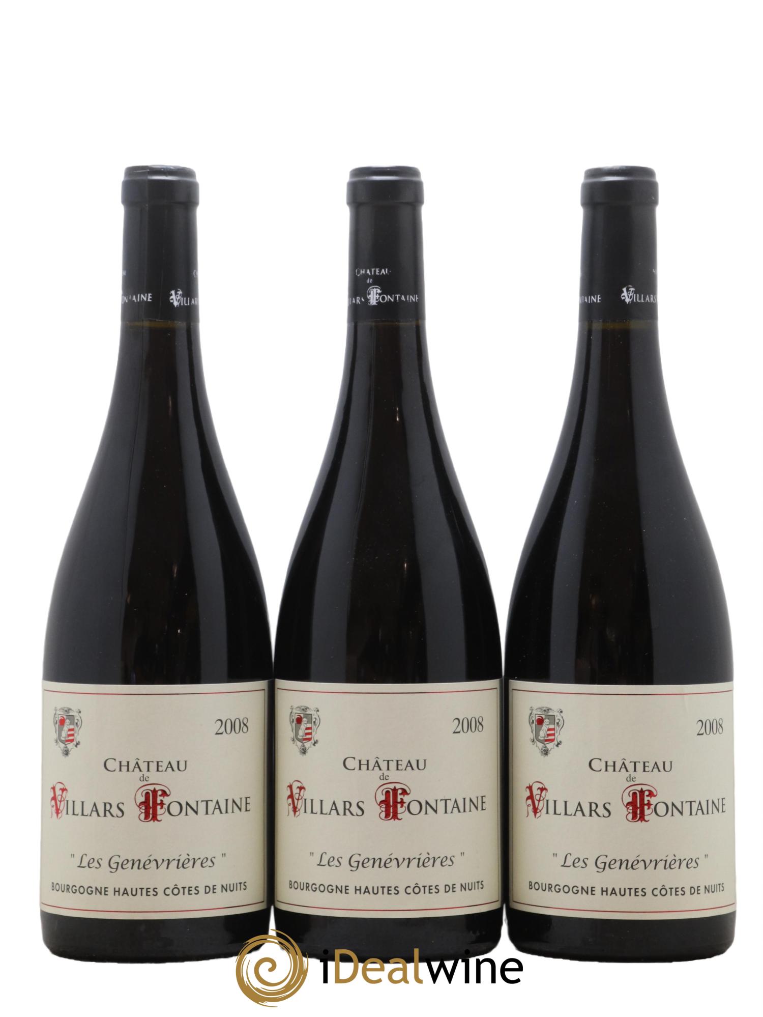 Hautes-Côtes de Nuits Les Genevrieres Domaine de Villars Fontaine 2008 - Lot de 3 bouteilles - 0