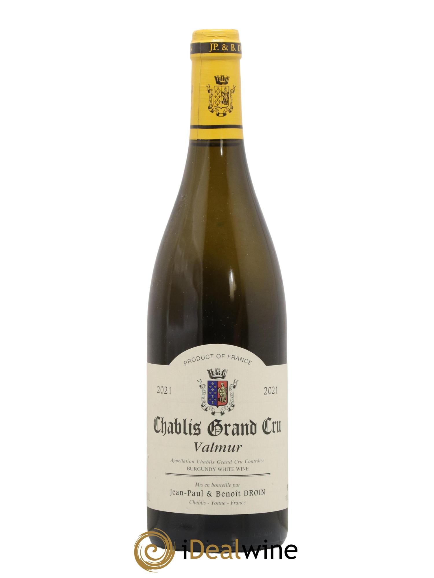 Chablis Grand Cru Valmur Jean-Paul & Benoît Droin (Domaine) 2021 - Lot de 1 bouteille - 0