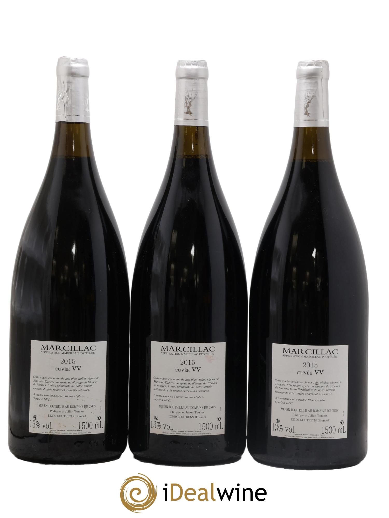 Marcillac Vieilles Vignes Le Domaine du Cros 2015 - Lot de 3 magnums - 1