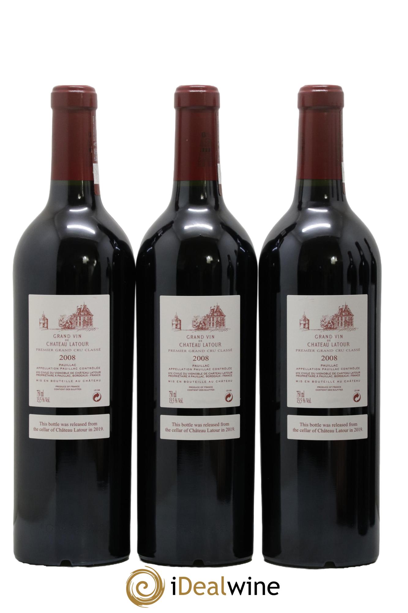 Château Latour 1er Grand Cru Classé  2008 - Lot de 6 bouteilles - 4
