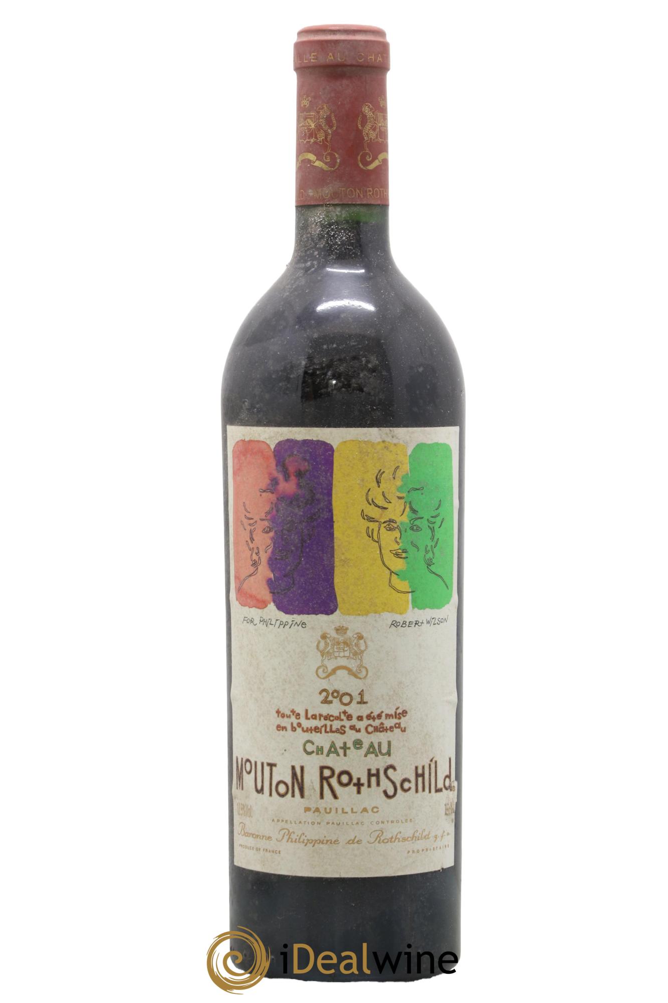 Château Mouton Rothschild 1er Grand Cru Classé 2001 - Lot de 1 bouteille - 0