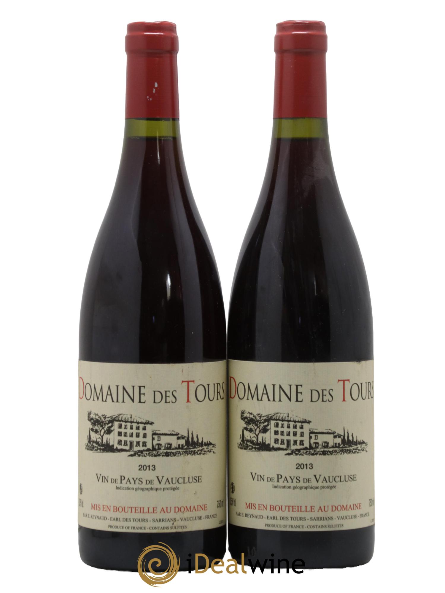 IGP Vaucluse (Vin de Pays de Vaucluse) Domaine des Tours Emmanuel Reynaud 2013 - Lot of 2 bottles - 0