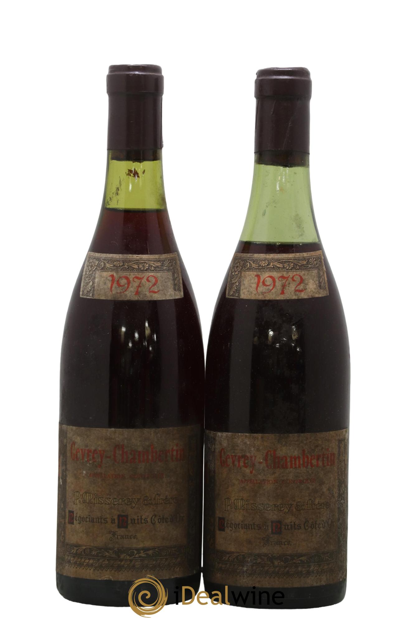 Gevrey-Chambertin Domaine Misserey & Frères 1972 - Lot de 2 bouteilles - 0