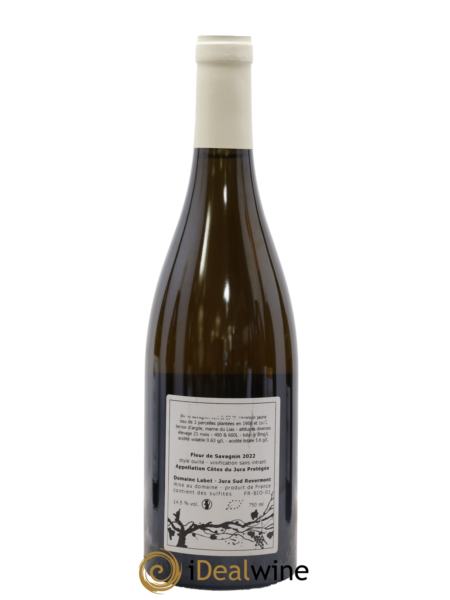 Côtes du Jura Fleur de Savagnin Romain - Julien - Charline Labet 2022 - Lot de 1 bouteille - 1