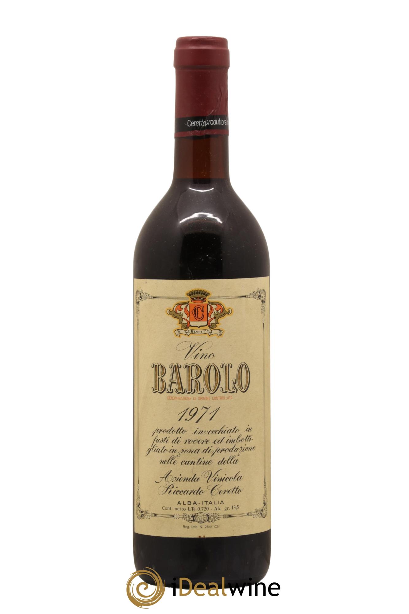 Barolo Riccardo Ceretto 1971 - Posten von 1 Flasche - 0
