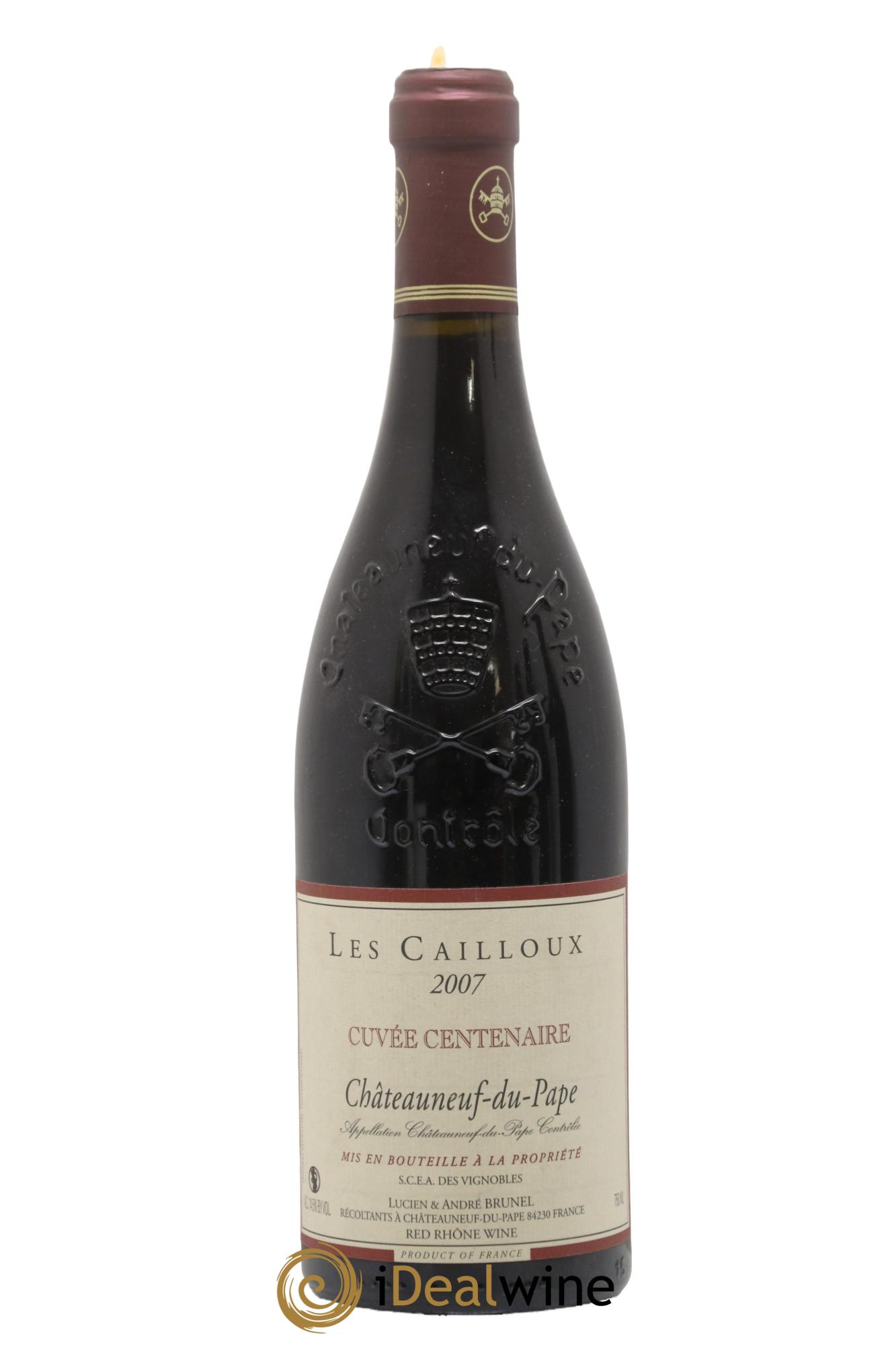 Châteauneuf-du-Pape Les Cailloux Cuvée Centenaire André Brunel 2007 - Lot de 1 bouteille - 0