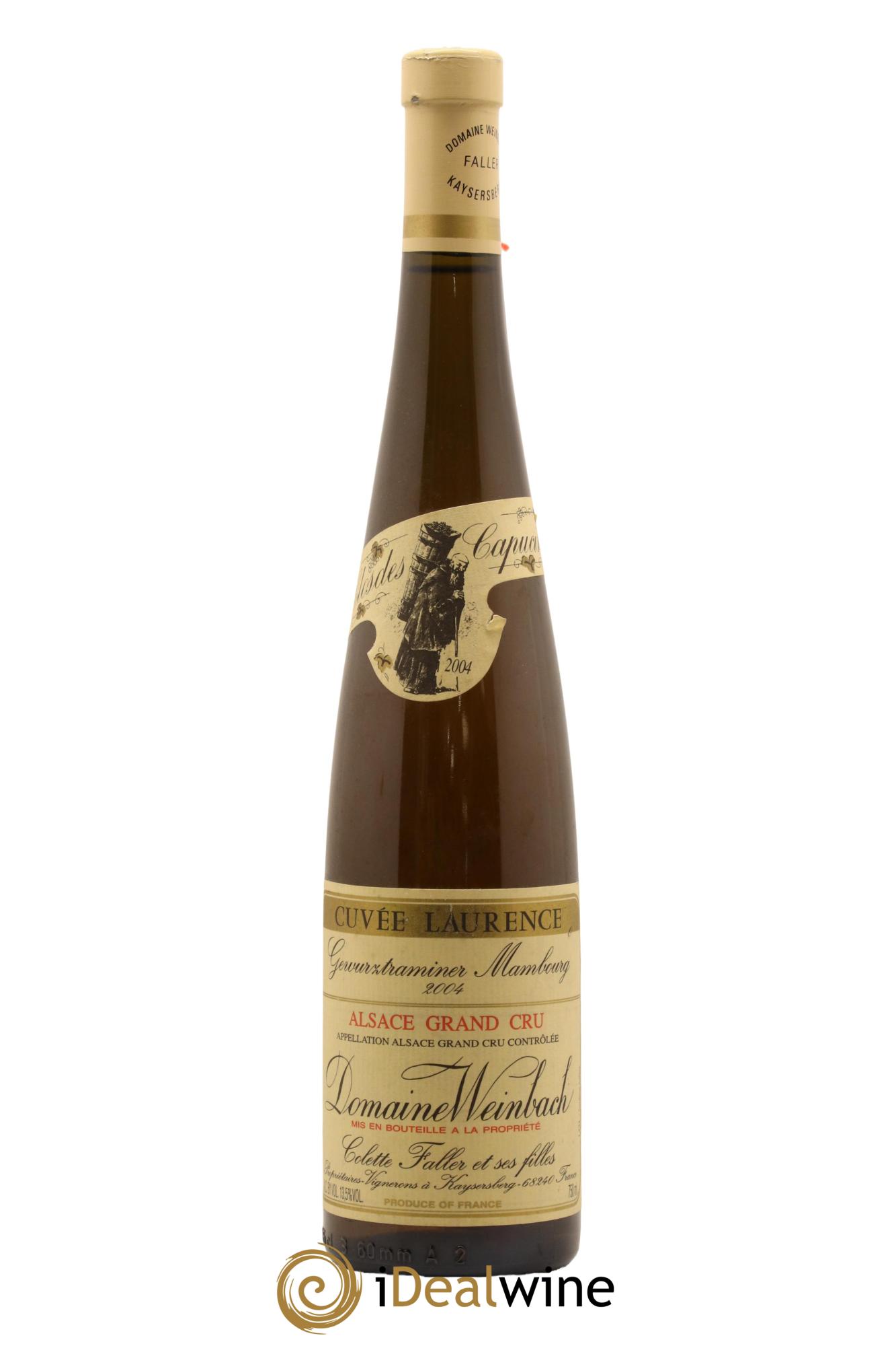 Alsace Gewurztraminer Grand Cru Mambourg Cuvee Laurence Clos des Capucins Domaine Weinbach 2004 - Lot de 1 bouteille - 0