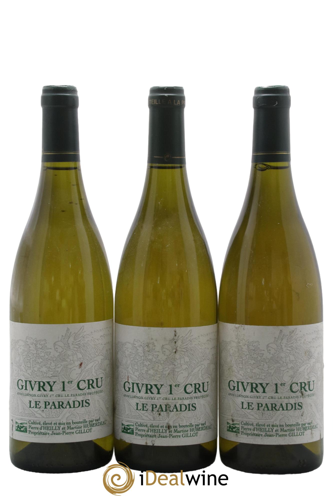 Givry 1er Cru Le Paradis Jean-Pierre Gillot 2014 - Lot de 3 bouteilles - 0