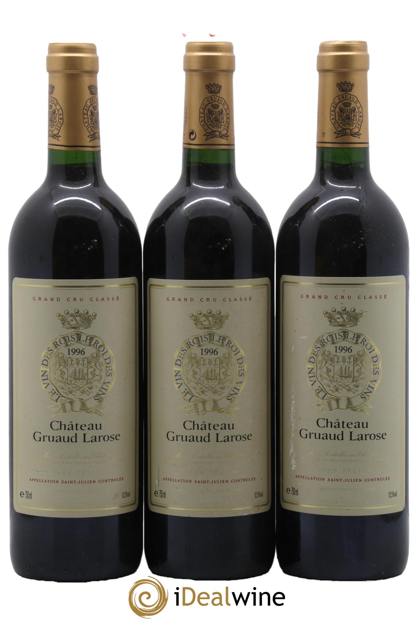 Château Gruaud Larose 2ème Grand Cru Classé 1996 - Lot de 3 bouteilles - 0