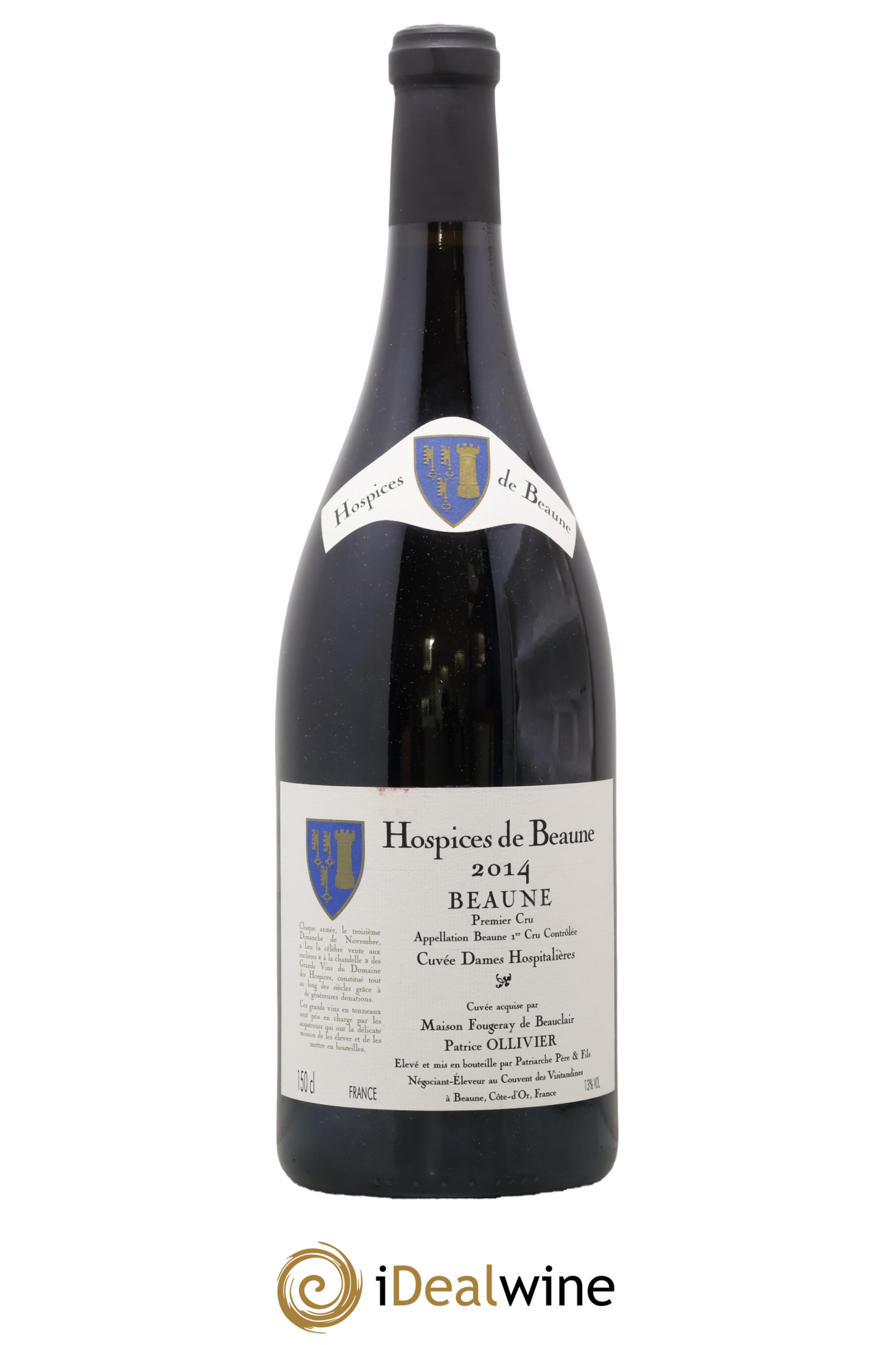 Beaune 1er Cru Cuvée des Dames Hospitalières Fougeray de Beauclair Hospices de Beaune 2014 - Lotto di 1 magnum - 0