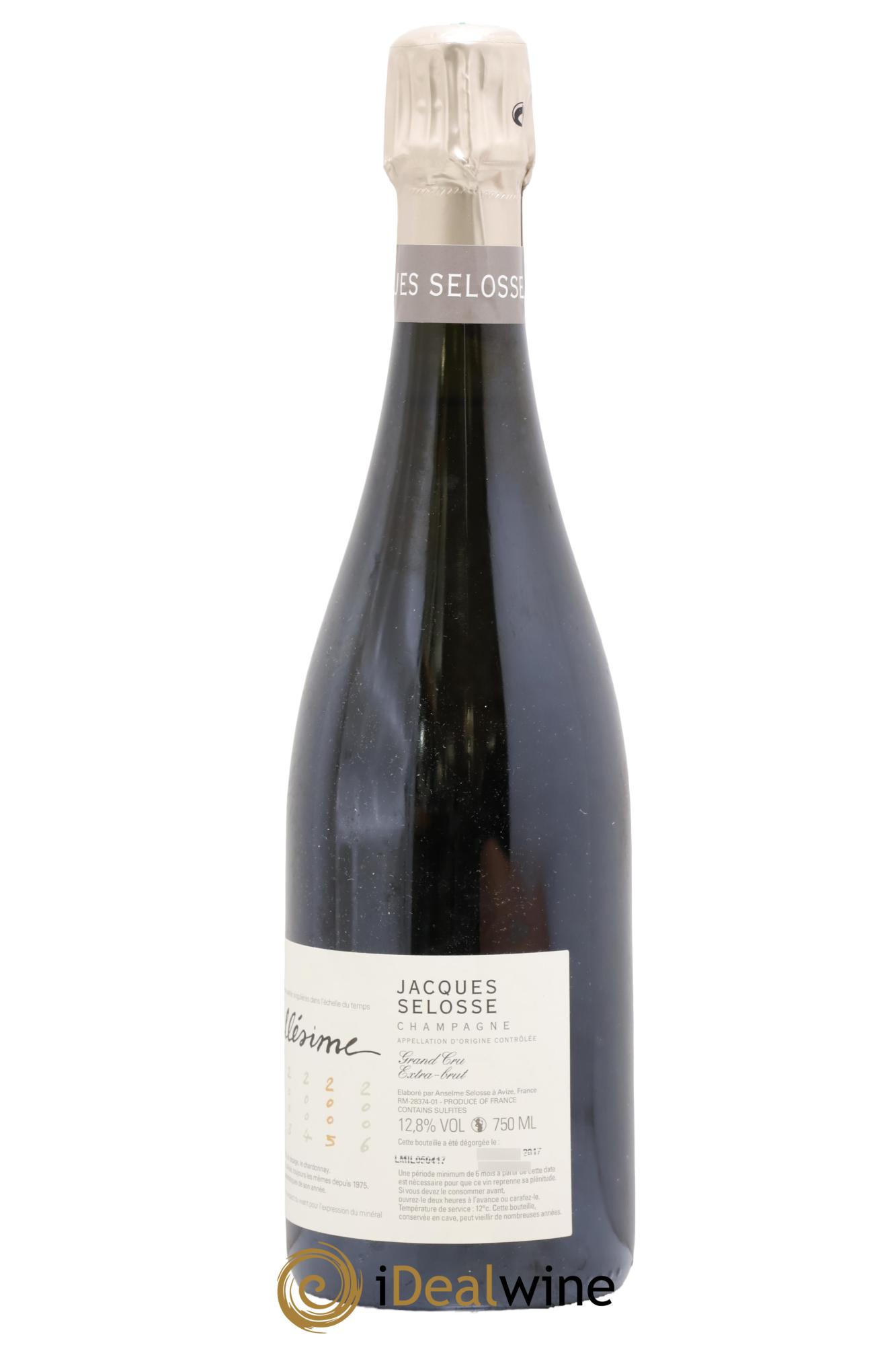 Blanc de Blancs Grand Cru Extra-Brut Jacques Selosse 2005 - Lot de 1 bouteille - 1