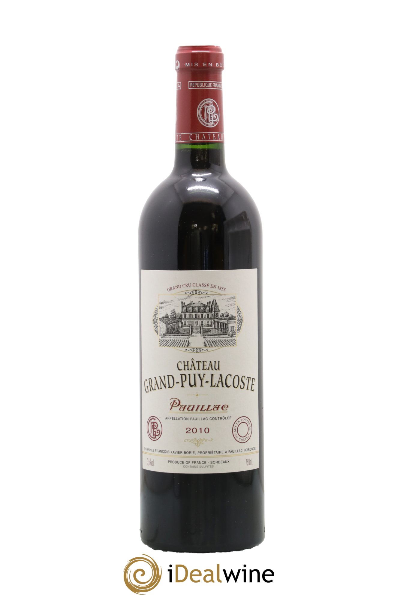 Château Grand Puy Lacoste 5ème Grand Cru Classé 2010 - Lot de 1 bouteille - 0