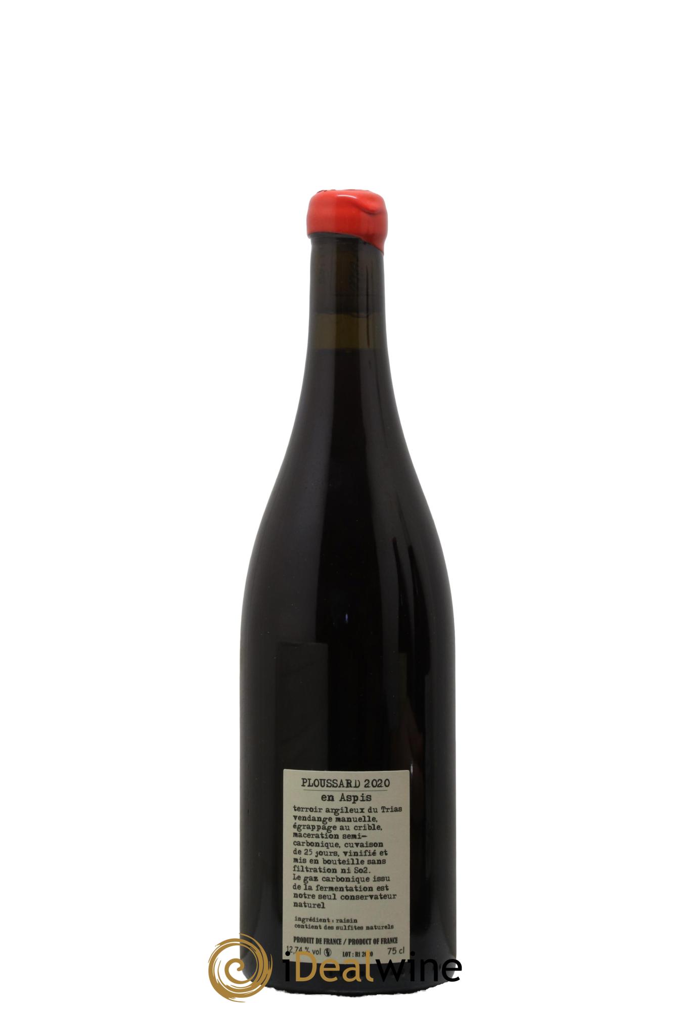 Arbois Pupillin Ploussard En Aspis Adeline Houillon & Renaud Bruyère 2020 - Lot de 1 bouteille - 1