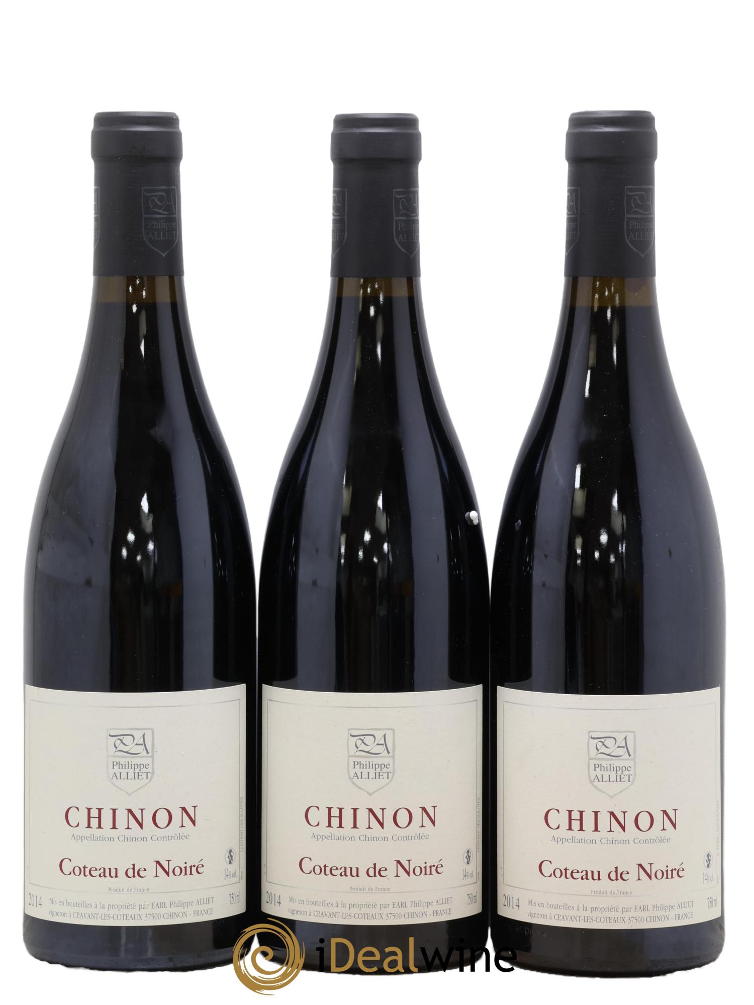 Chinon Coteau de Noiré Philippe Alliet 2014 - Lot de 3 bouteilles - 0