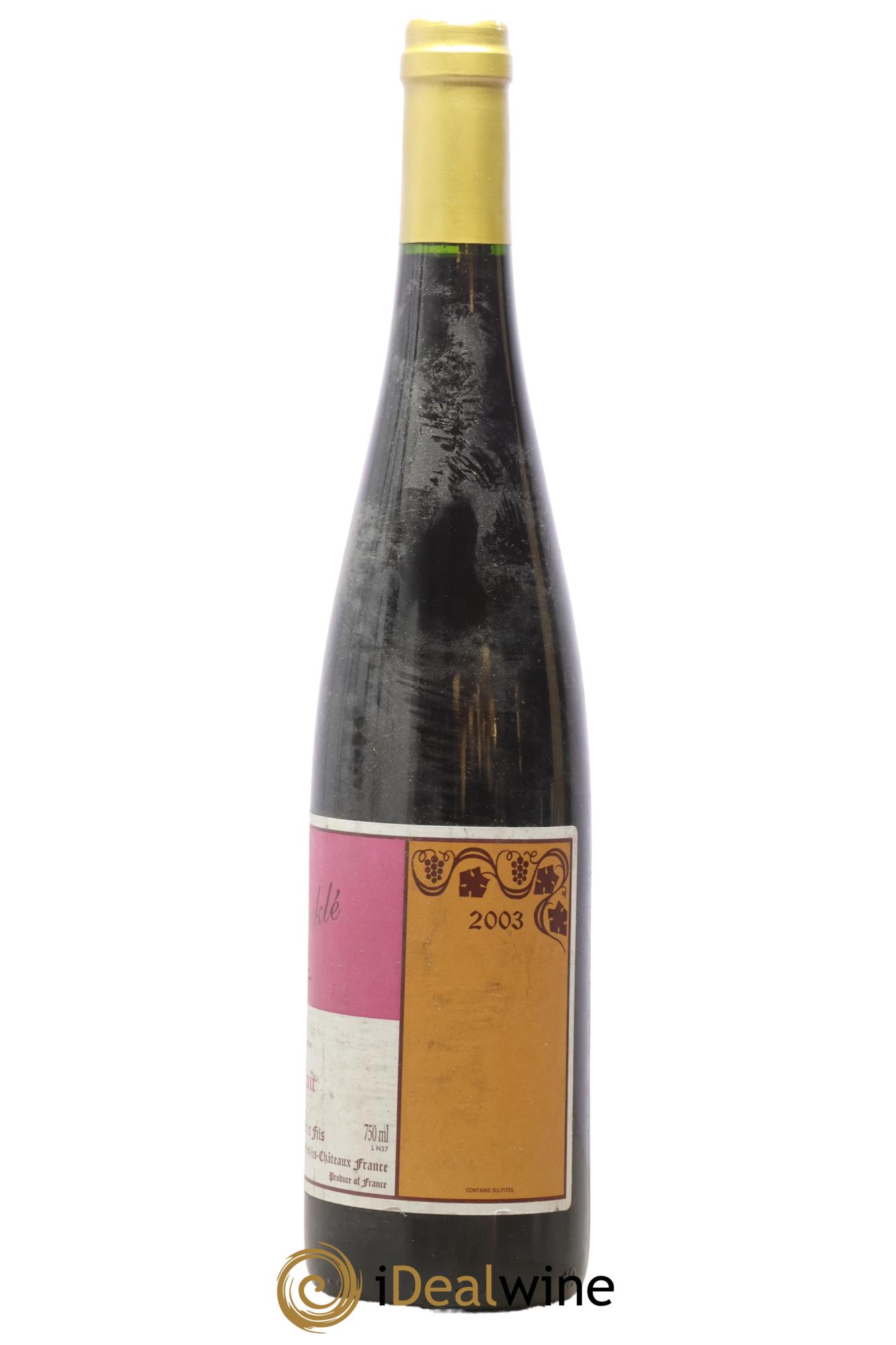 Alsace Pinot Noir Bildstoeckle Gérard Schueller (Domaine) 2003 - Posten von 1 Flasche - 1