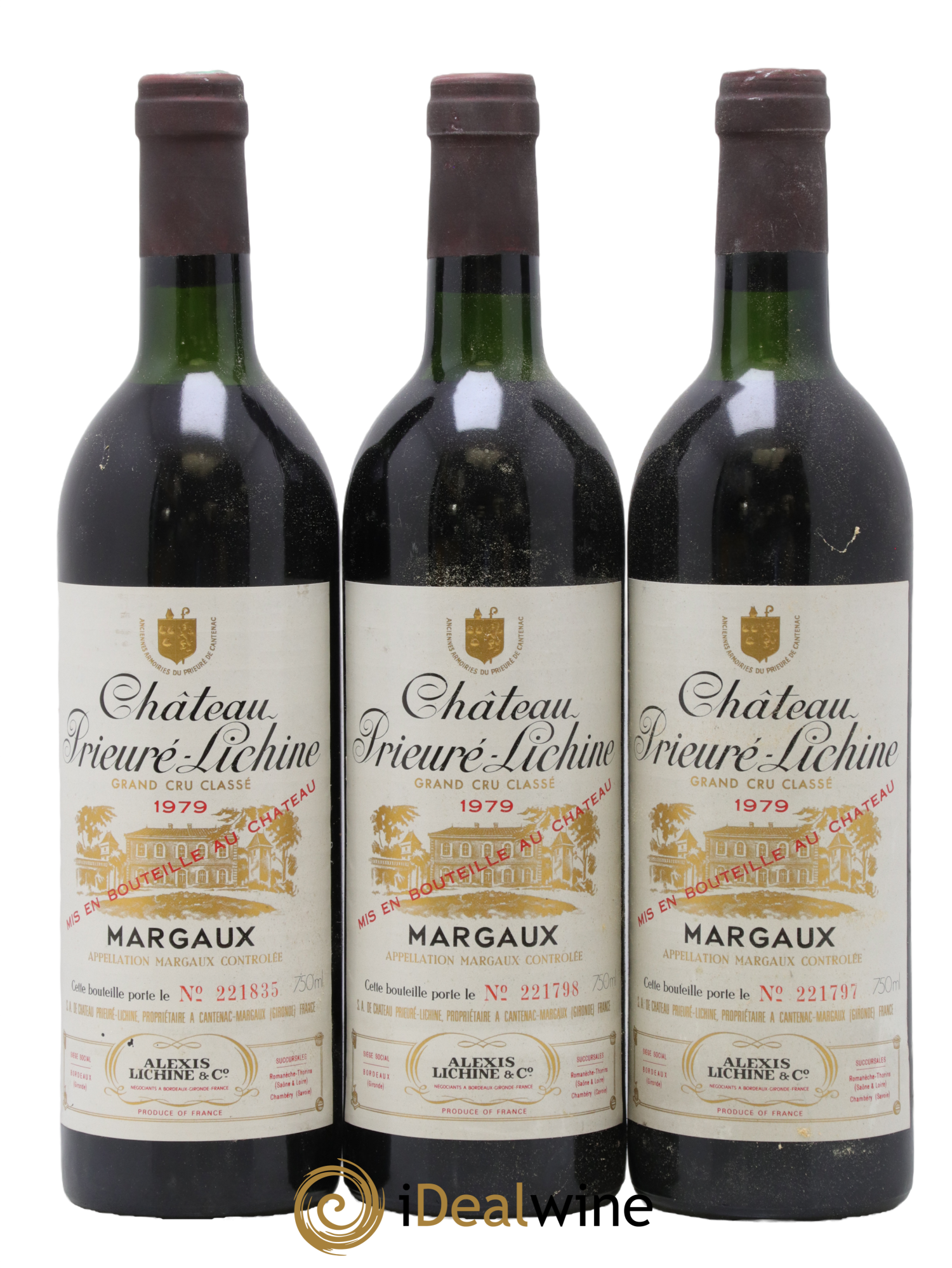 Château Prieuré Lichine 4ème Grand Cru Classé 1979 - Posten von 3 Flaschen - 0