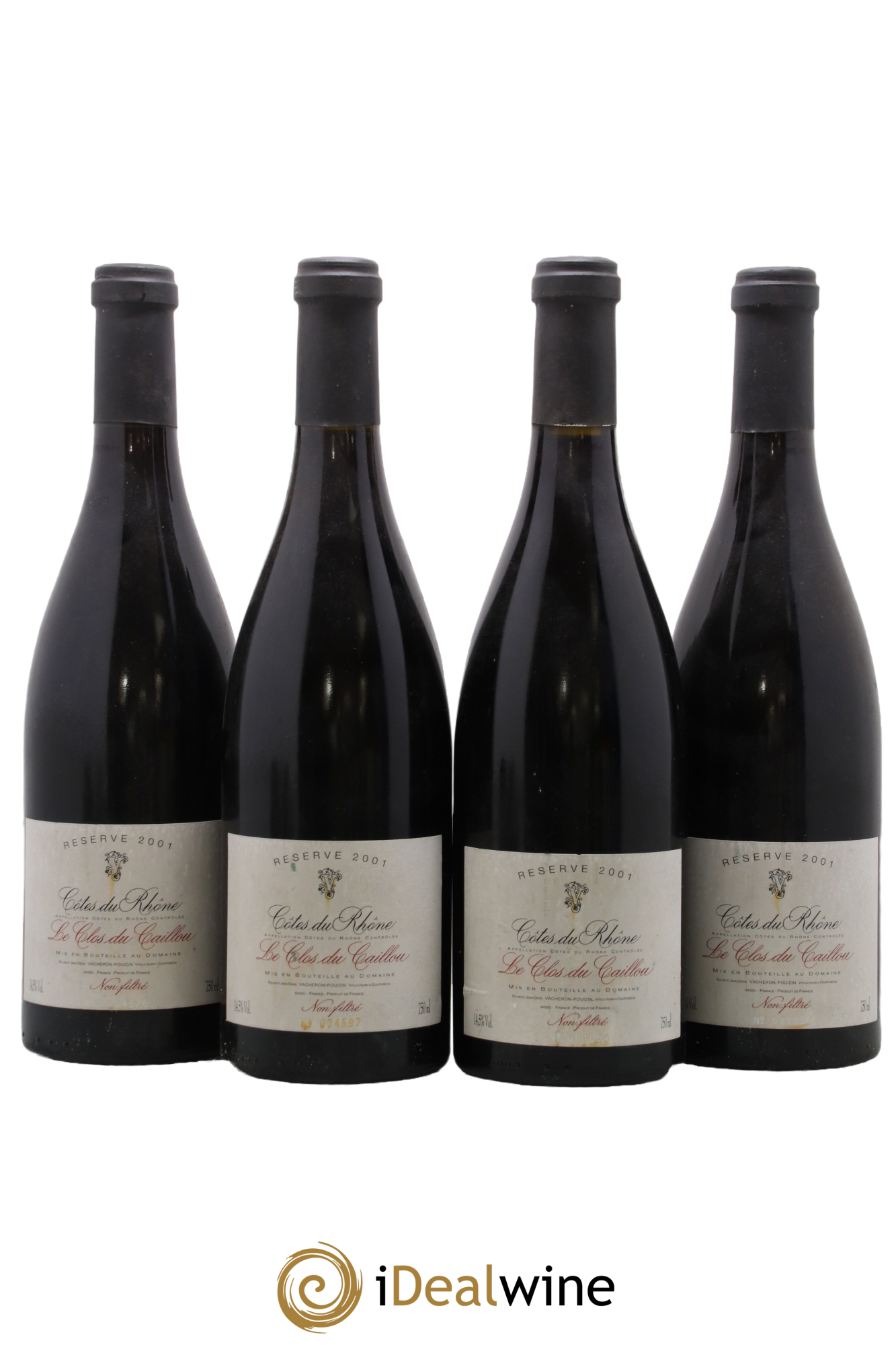 Côtes-du-Rhône Réserve Le Clos du Caillou 2001 - Lot de 4 bouteilles - 0