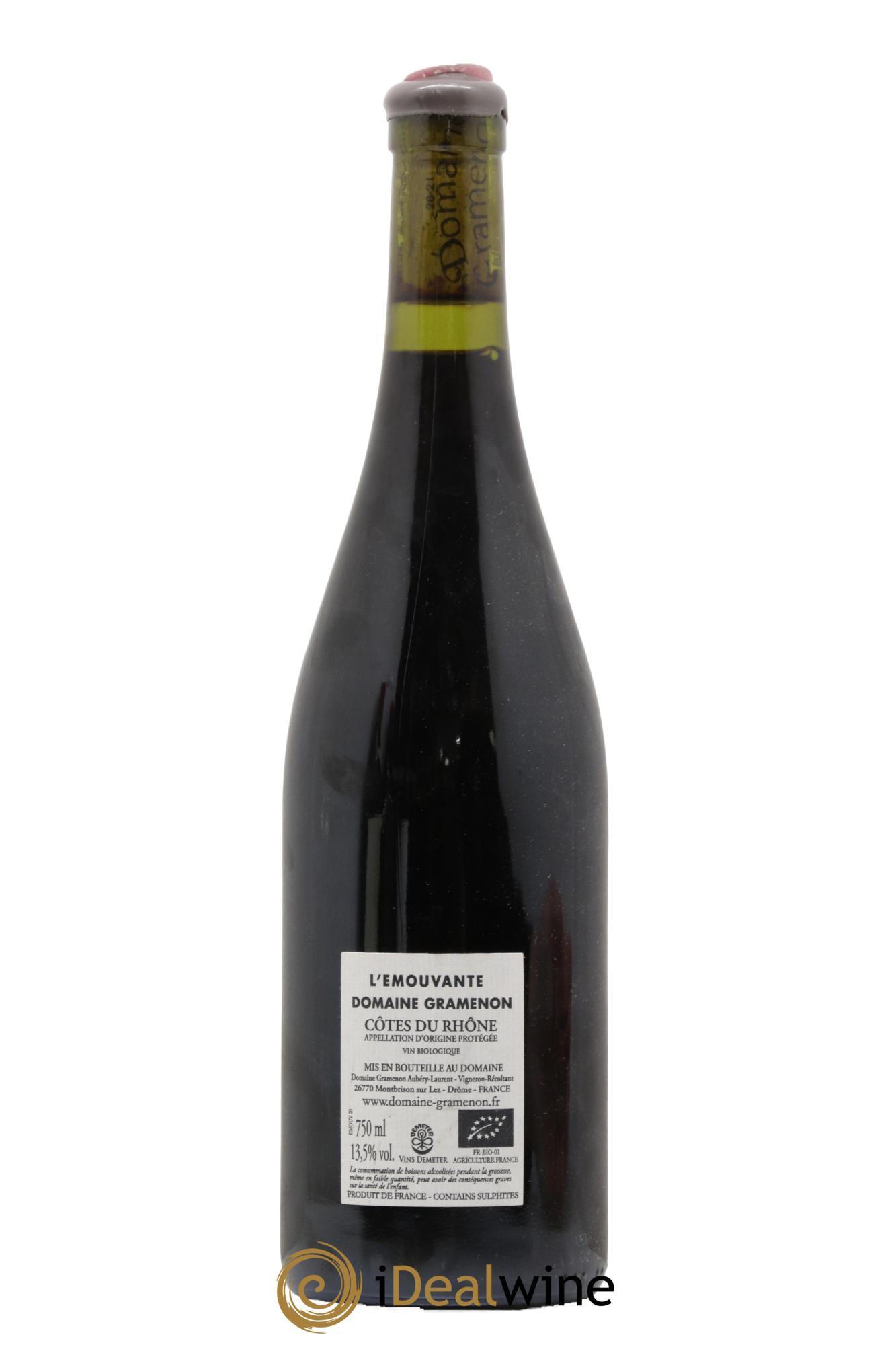 Côtes-du-Rhône L'émouvante Gramenon (Domaine) 2020 - Posten von 1 Flasche - 1