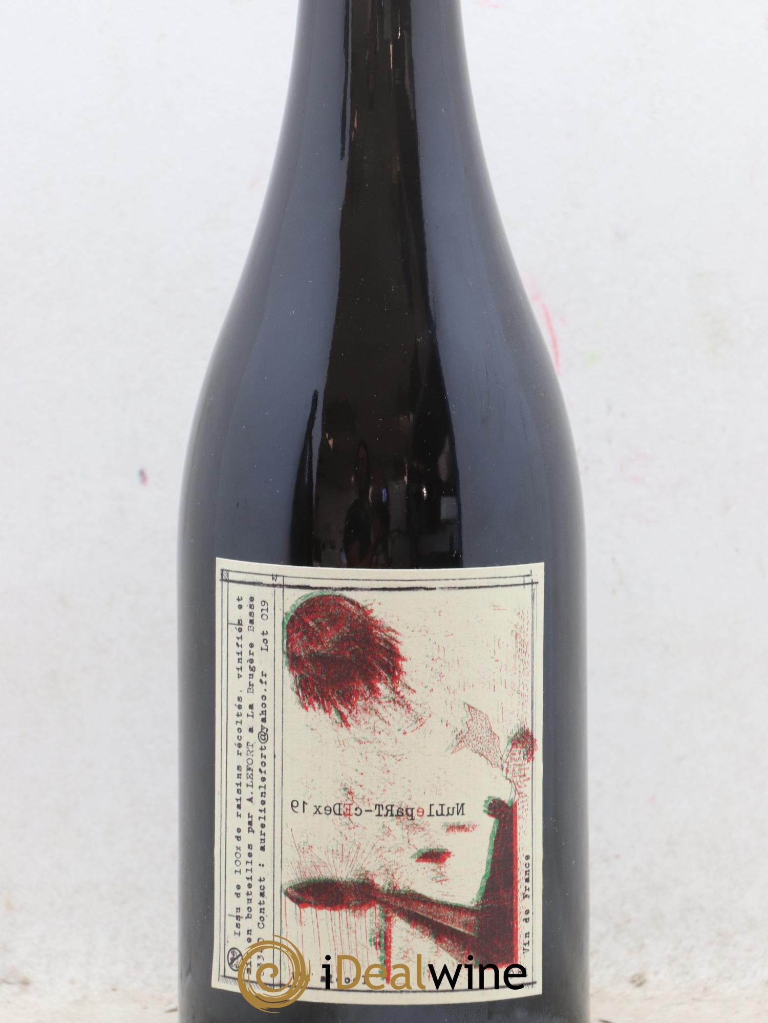 Buy Vin de France Nulle Part Cedex Aurélien Lefort 2019 (lot: 2383834)