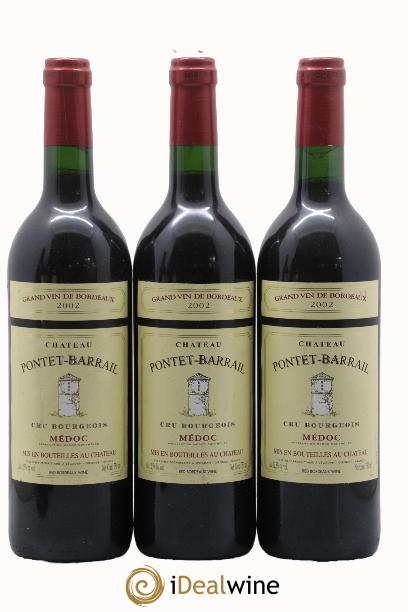Médoc Château Pontet Barrail 2002 - Lot de 3 bouteilles - 0