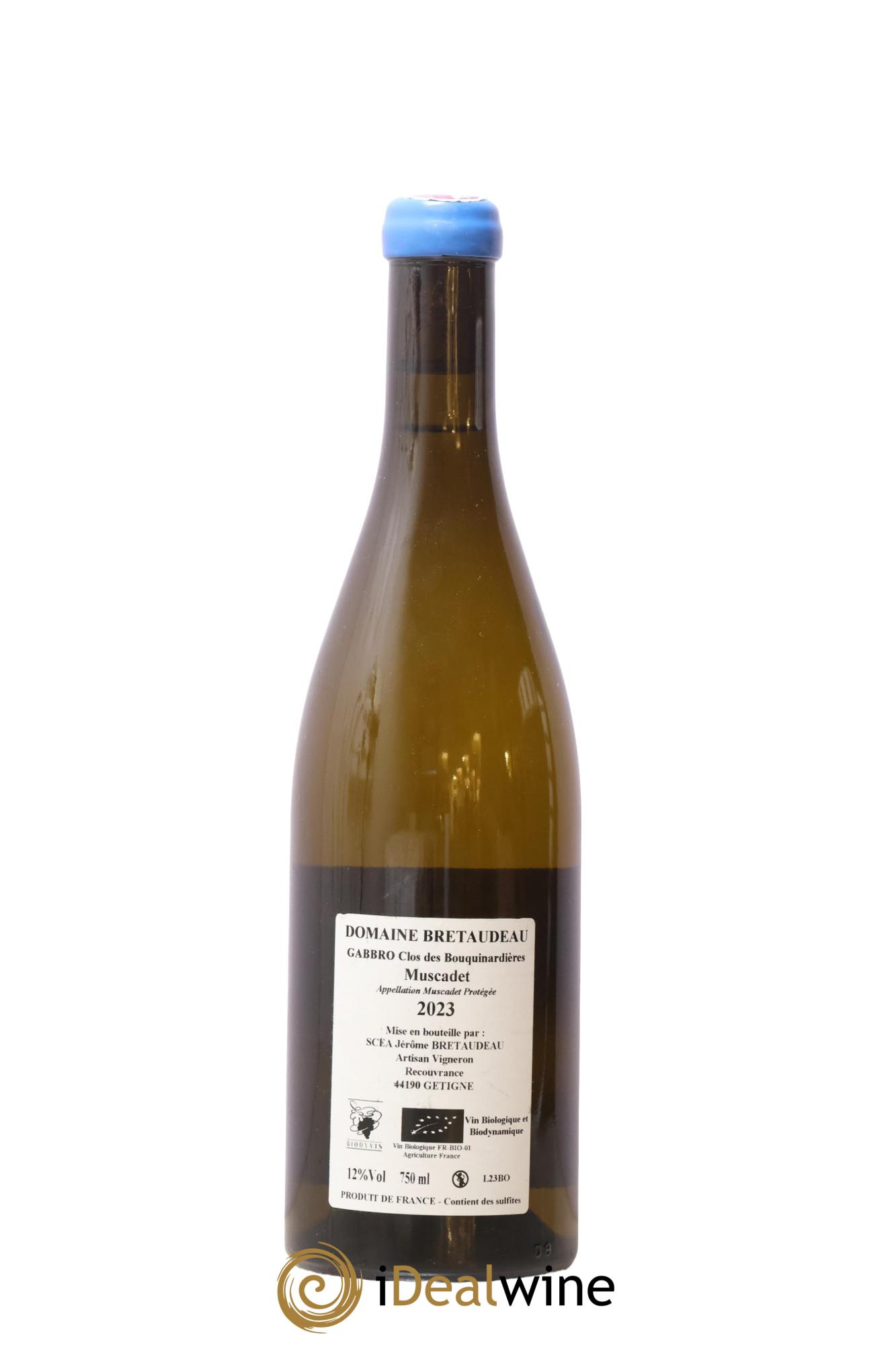 Muscadet-Sèvre-et-Maine Gabbro Jérôme Bretaudeau - Domaine de Bellevue Clos des Bouquinardières 2023 - Lot of 1 bottle - 1