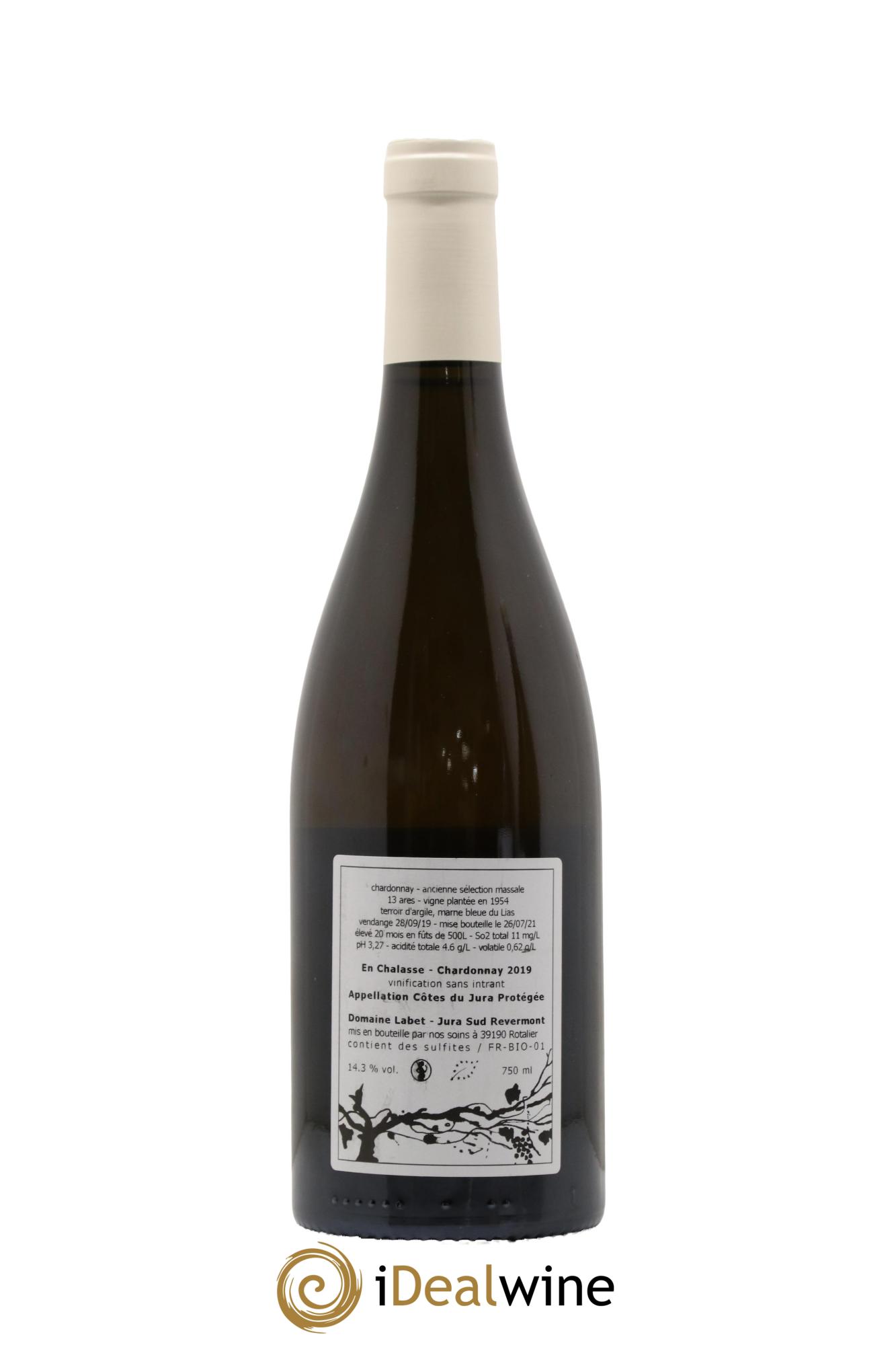 Côtes du Jura Chardonnay En Chalasse Romain - Julien - Charline Labet 2019 - Lot de 1 bouteille - 1