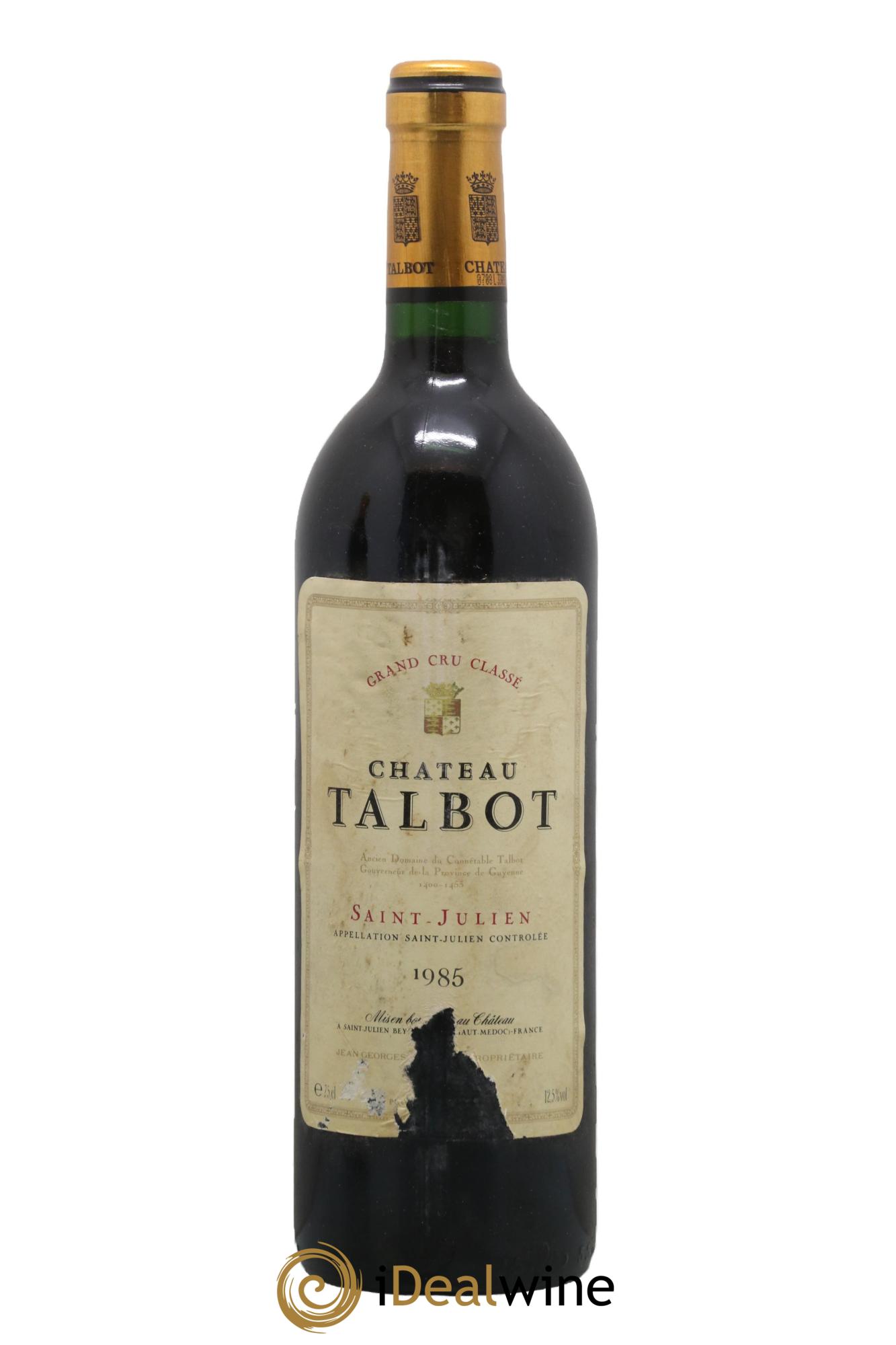 Château Talbot 4ème Grand Cru Classé 1985 - Lot de 1 bouteille - 0