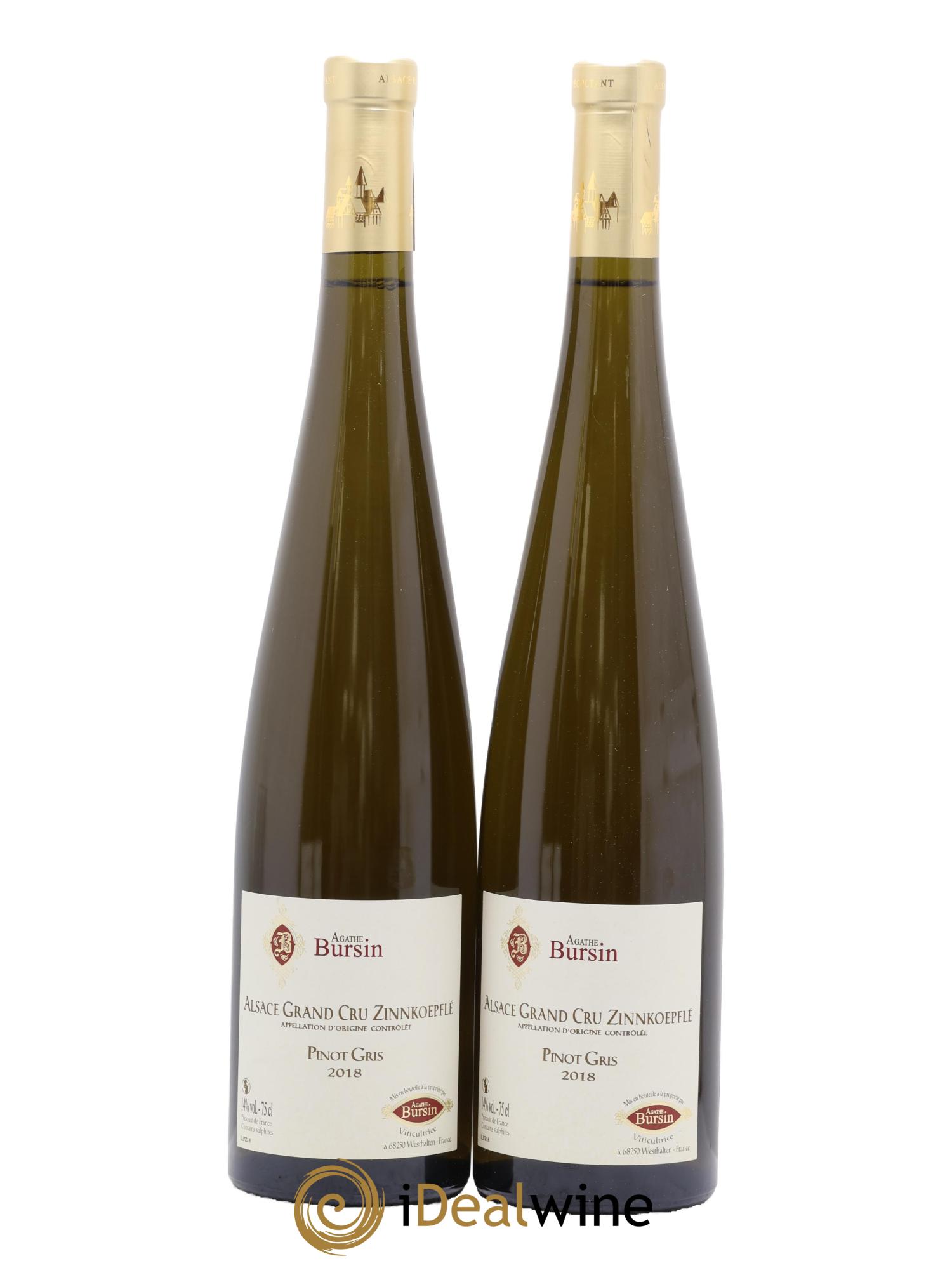 Alsace Pinot Gris Grand Cru Zinnkoepflé Agathe Bursin 2018 - Lot de 2 bouteilles - 0