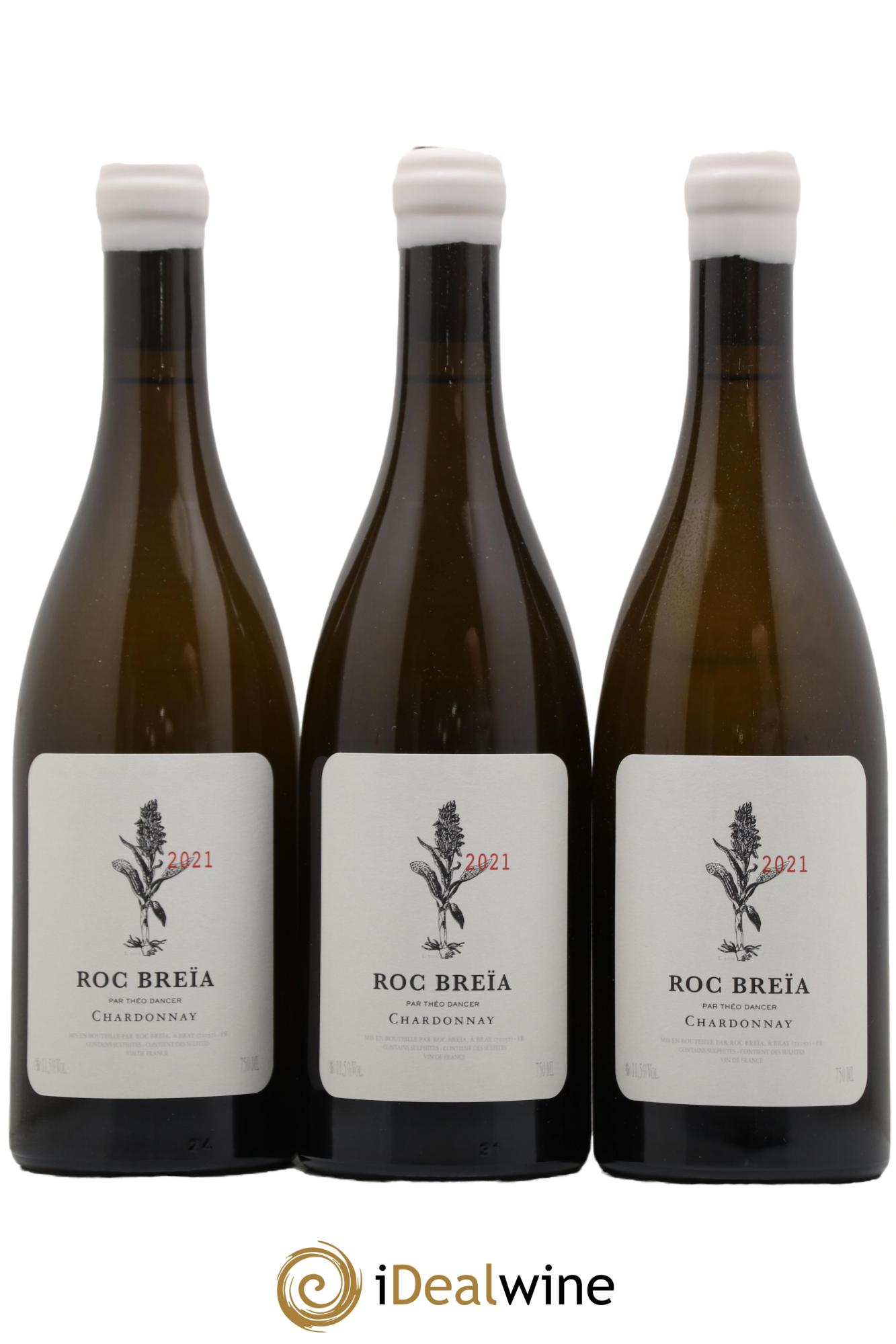 Vin de France Chardonnay Roc Breïa (Théo Dancer) 2021 - Lot de 3 bouteilles - 0