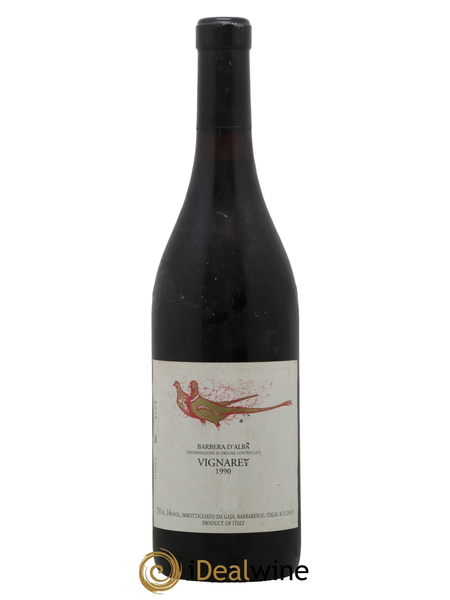Barbera d'Alba DOC Vignarey Gaja 1990 - Lot de 1 bouteille - 0