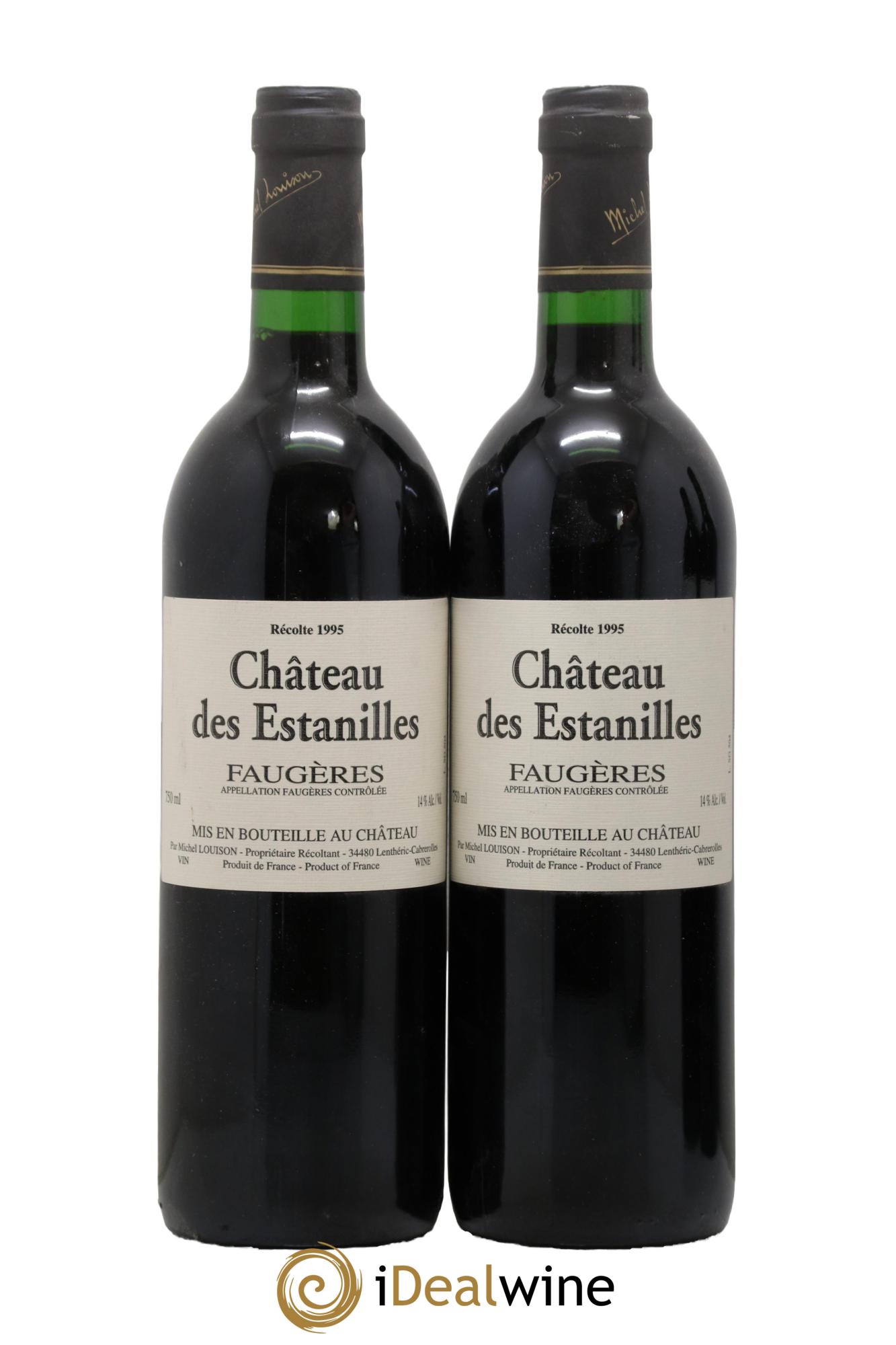 Faugères Château des Estanilles Tradition Michel Louison 1995 - Lot de 2 bouteilles - 0