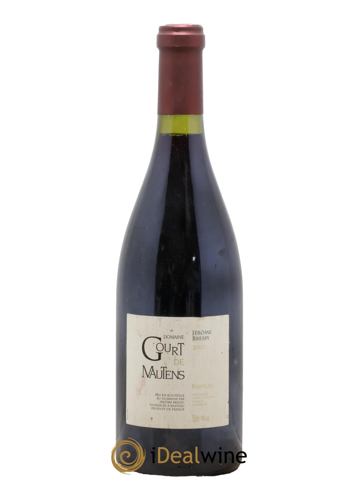 Rasteau Domaine Gourt de Mautens - Jérôme Bressy 2001 - Lot de 1 bouteille - 0