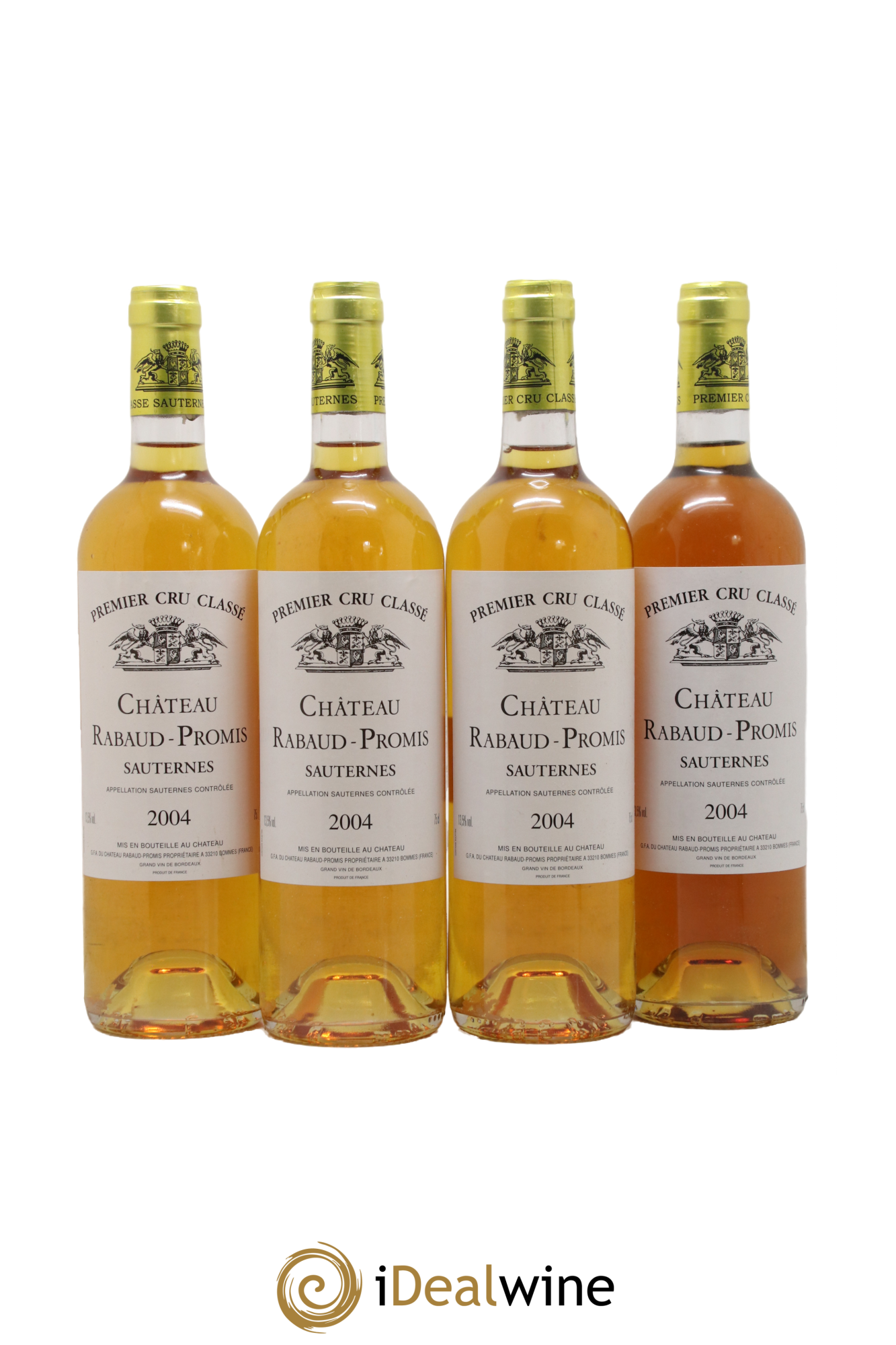 Château Rabaud Promis 1er Grand Cru Classé 2004 - Lotto di 4 bottiglie - 0