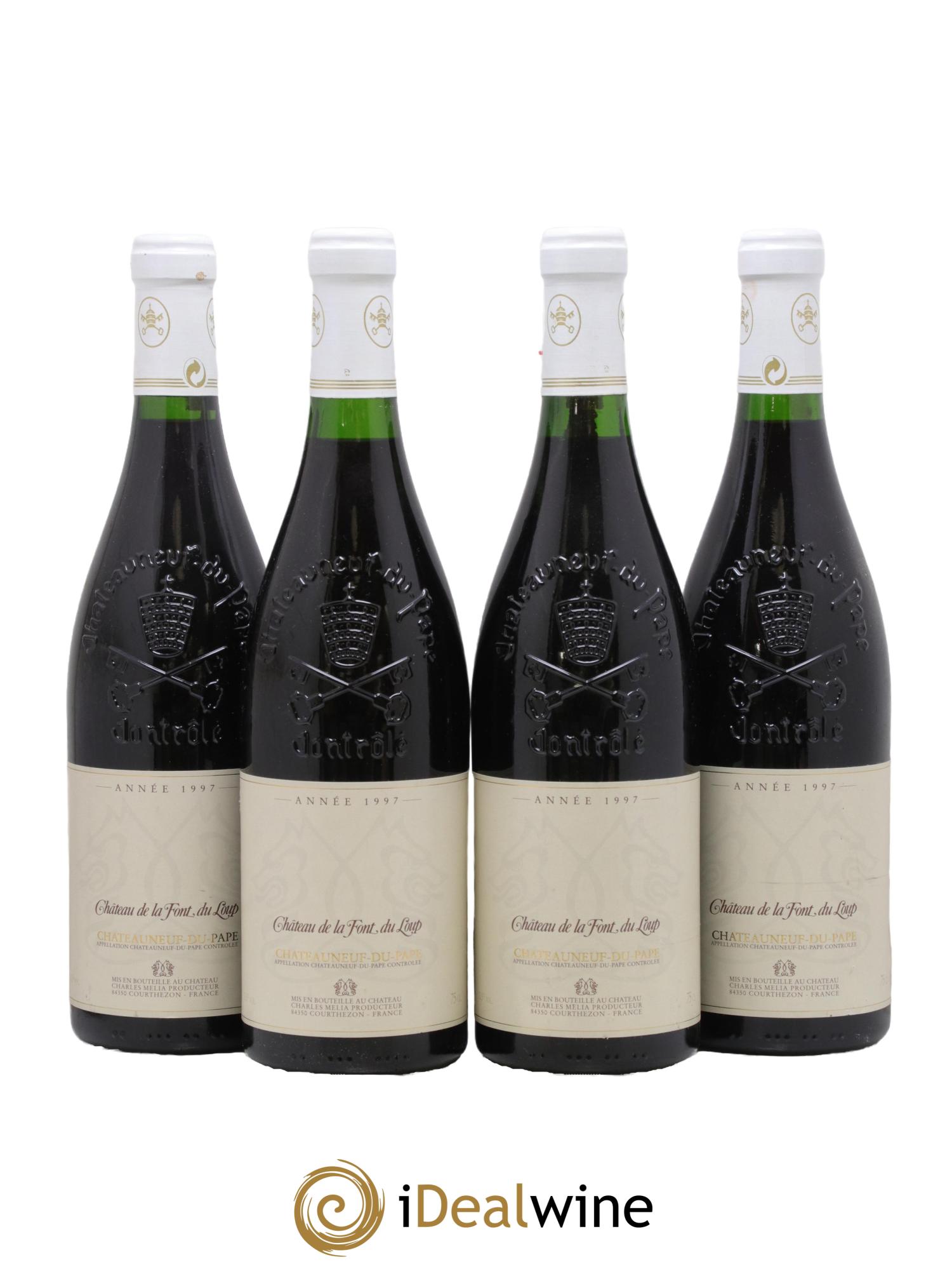 Châteauneuf-du-Pape Château De La Font Loup 1997 - Posten von 4 Flaschen - 0