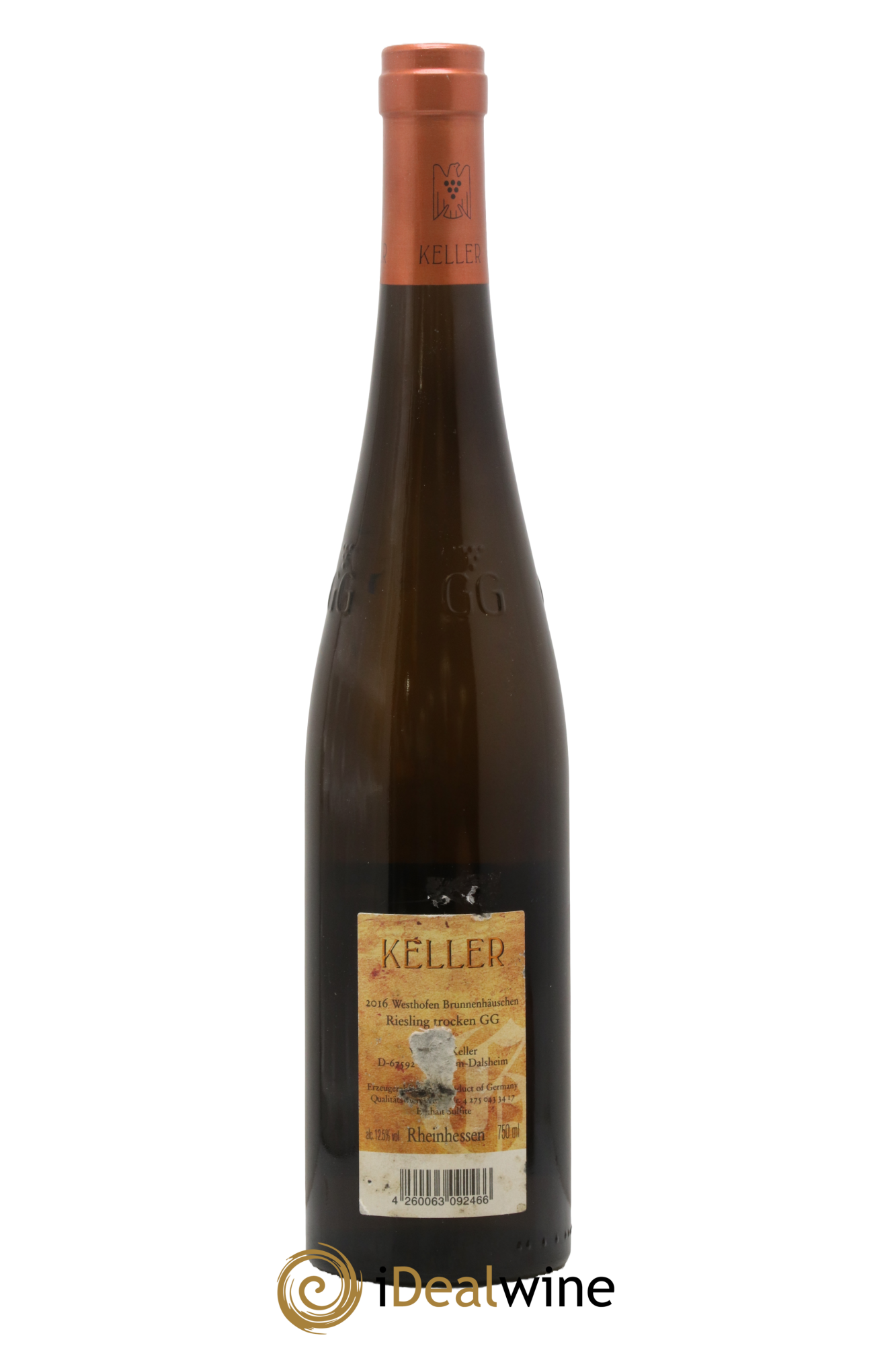 Riesling Trocken GG Abts Erde Westhofen Brunnenhäuschen Keller  2016 - Lot de 1 bouteille - 1