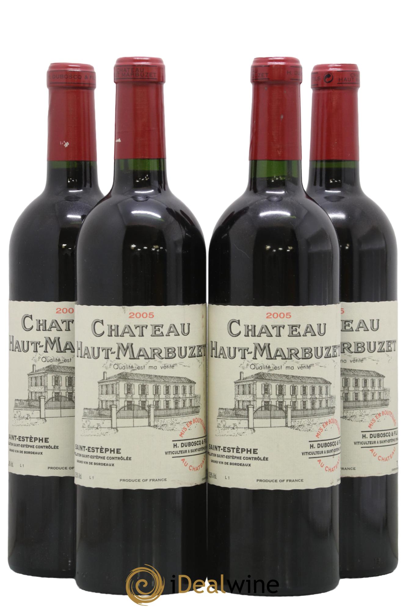 Château Haut Marbuzet 2005 - Lotto di 4 bottiglie - 0