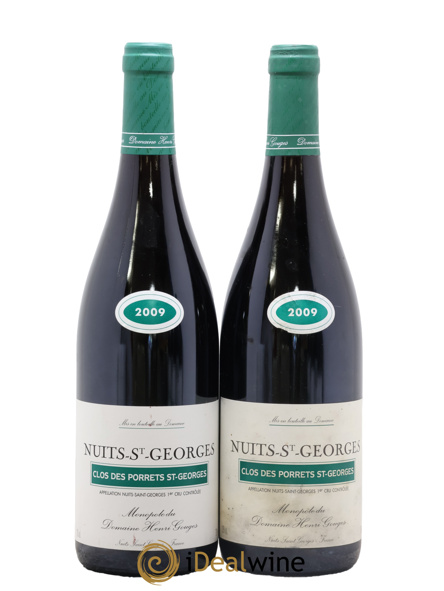 Nuits-Saint-Georges 1er Cru Clos des Porrets St Georges Henri Gouges 2009 - Lot de 2 bouteilles - 0