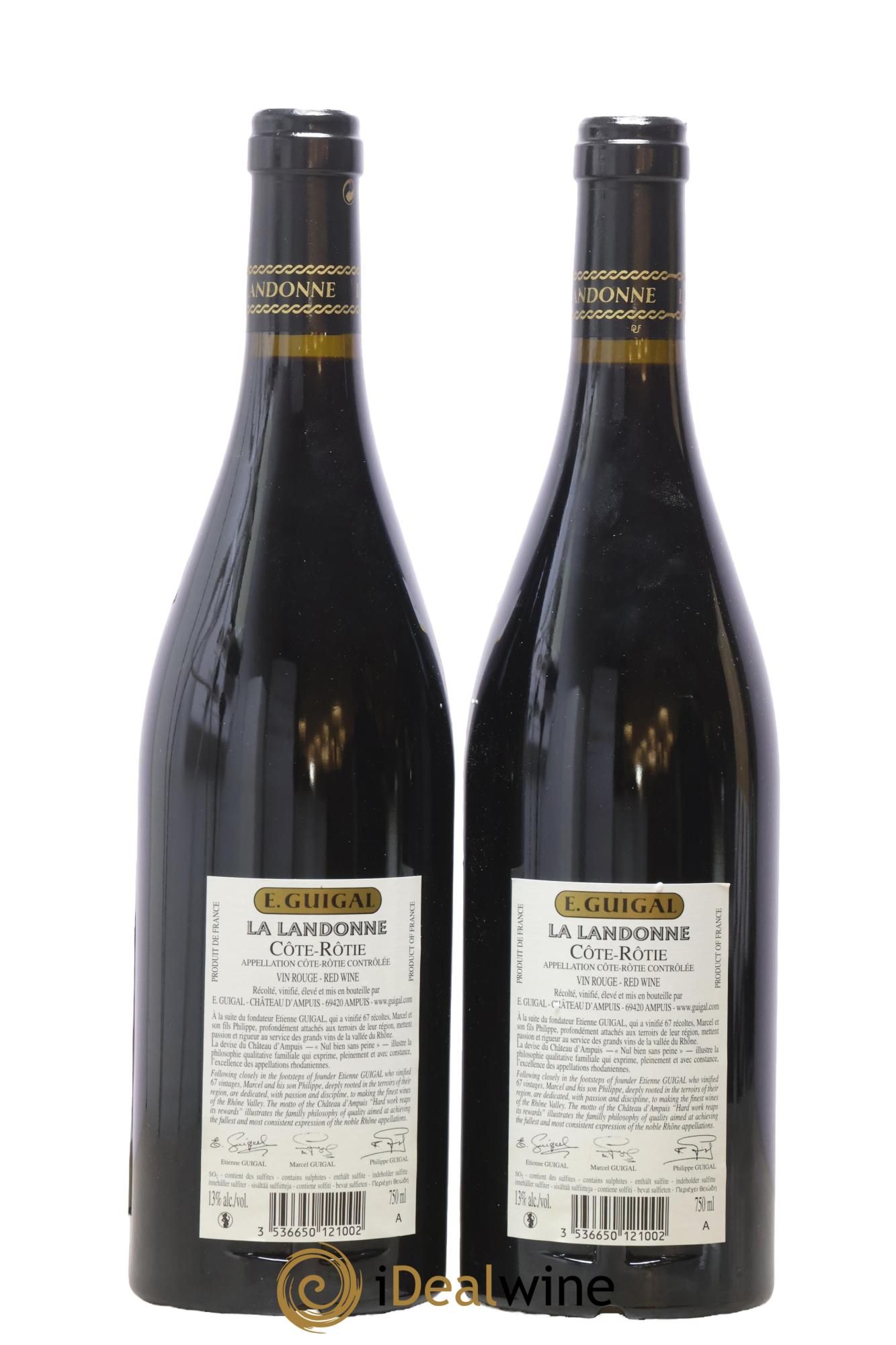 Côte-Rôtie La Landonne Guigal 2011 - Lot of 2 bottles - 1