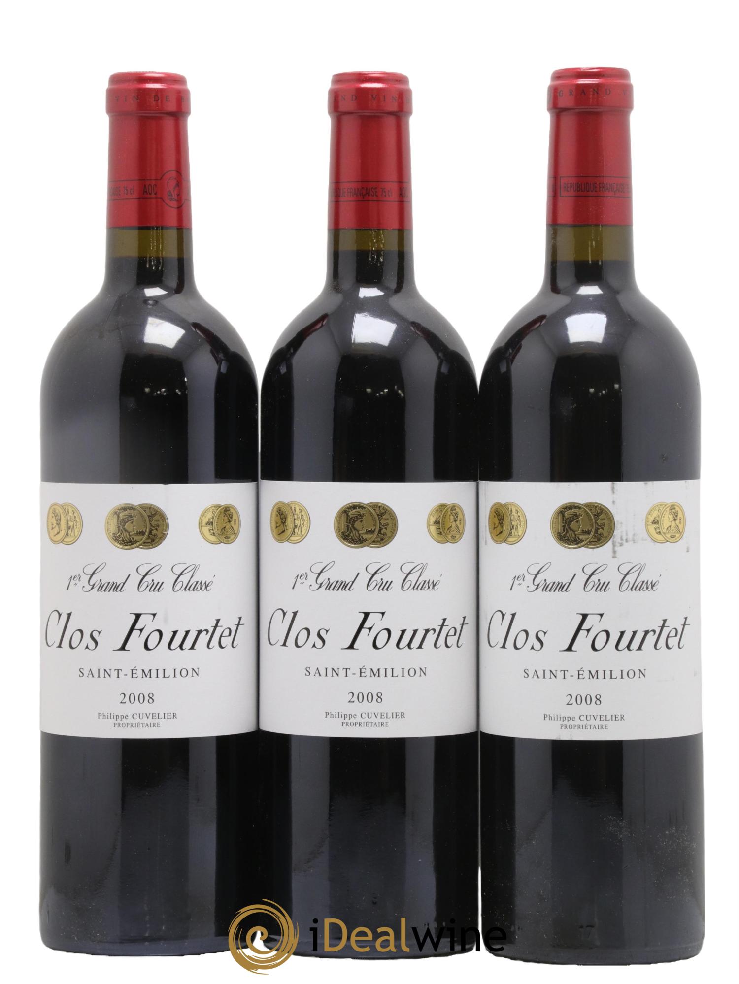 Clos Fourtet 1er Grand Cru Classé B 2008 - Lot of 6 bottles - 2