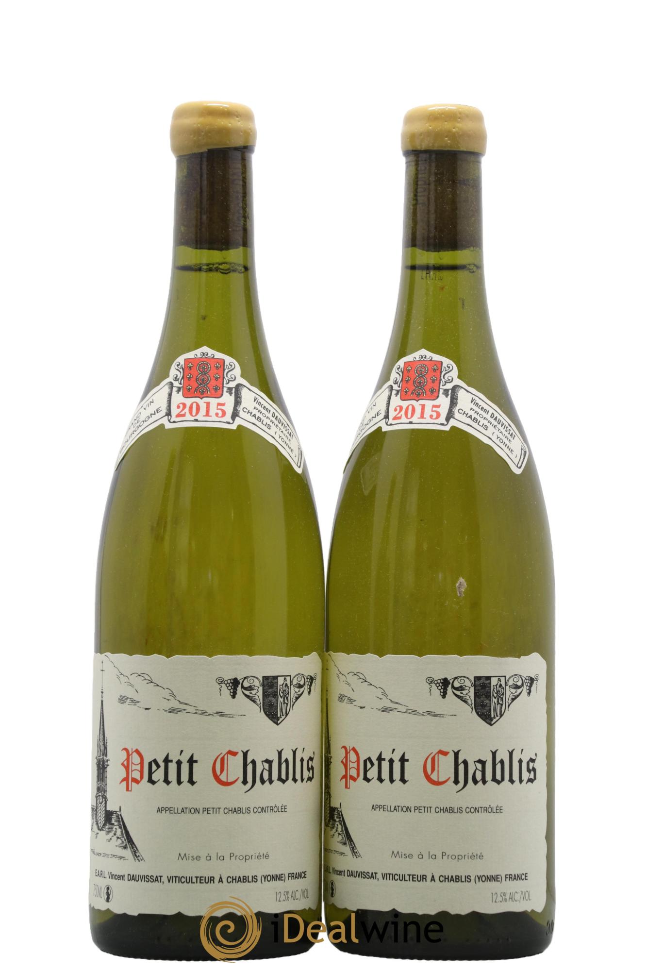 Petit Chablis Vincent Dauvissat (Domaine) 2015 - Lot de 2 bouteilles - 0