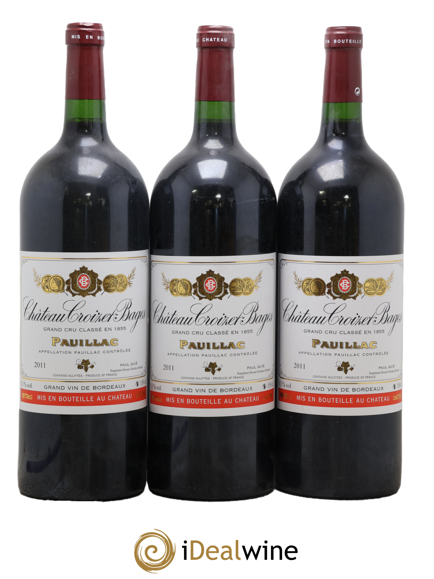 Château Croizet Bages 5ème Grand Cru Classé 2011 - Lotto di 3 magnum - 0