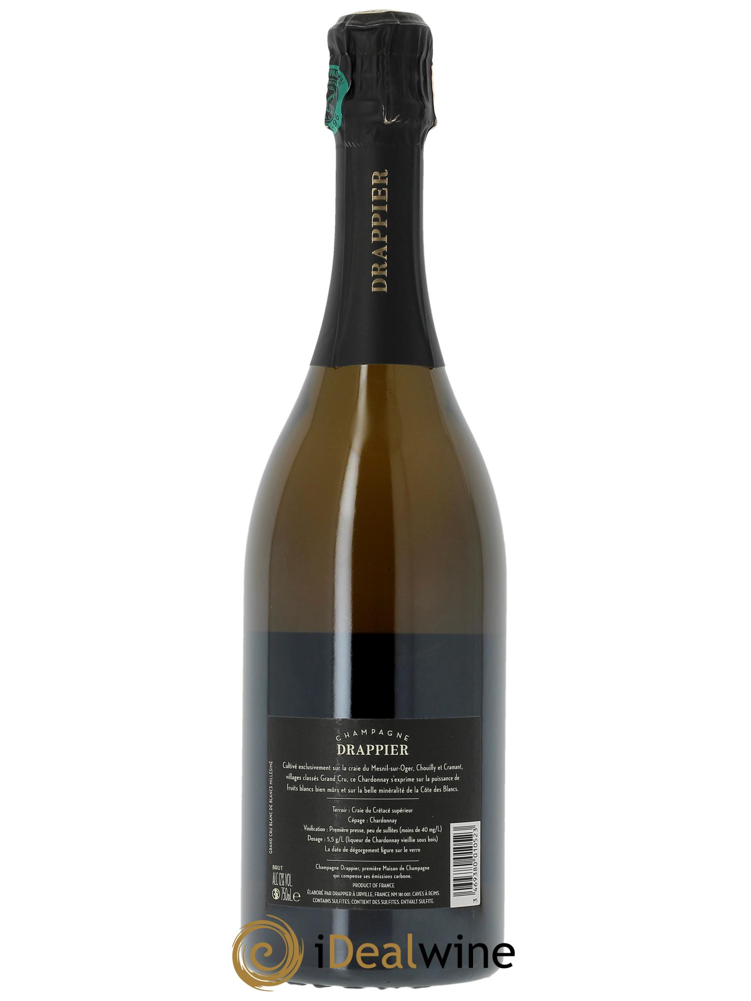 Blanc de Blancs Grand Cru Brut Drappier 2016 - Lot de 1 bouteille - 1