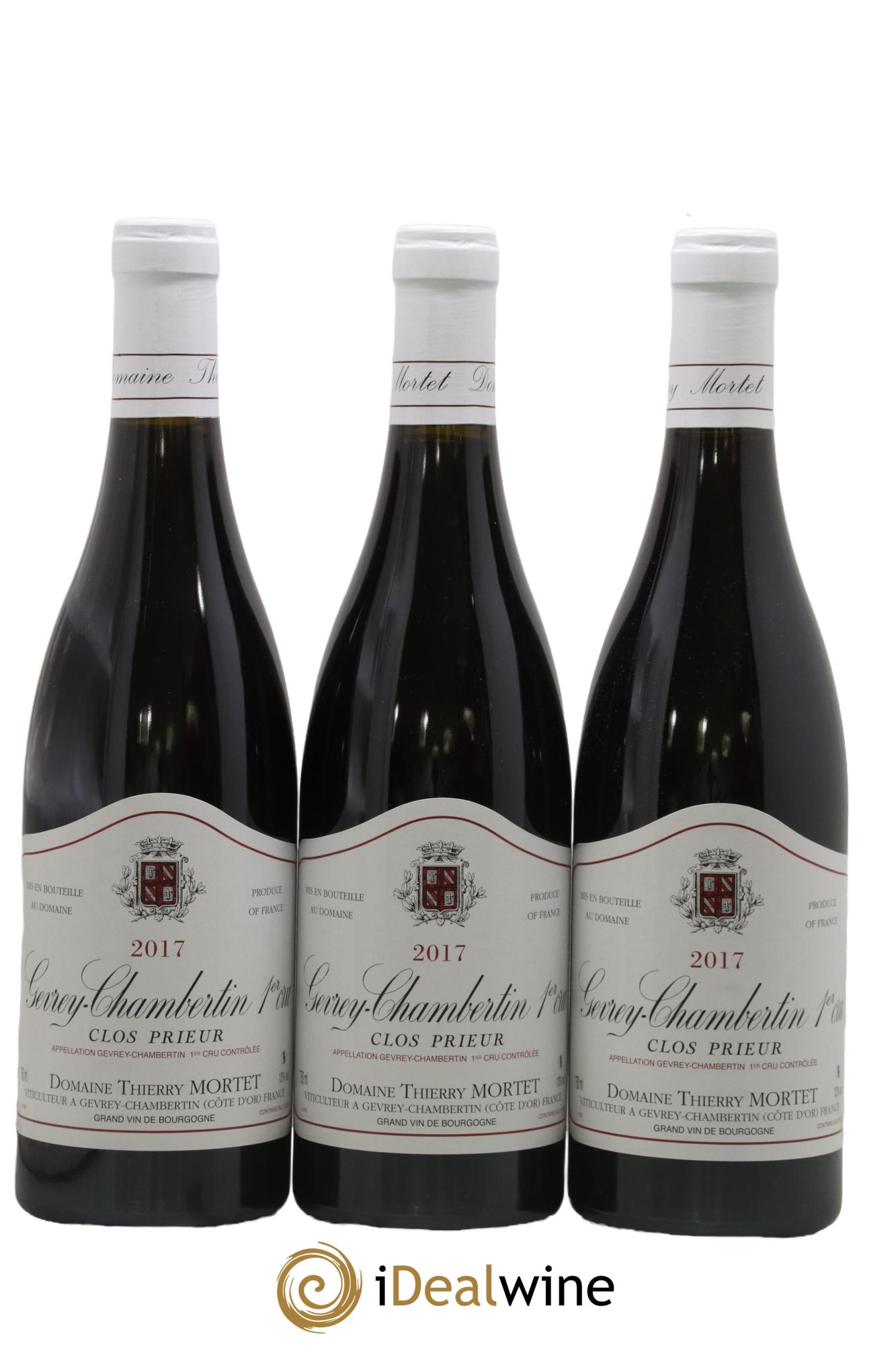 Gevrey-Chambertin 1er Cru Clos Prieur Thierry Mortet 2017 - Lot de 3 bouteilles - 0