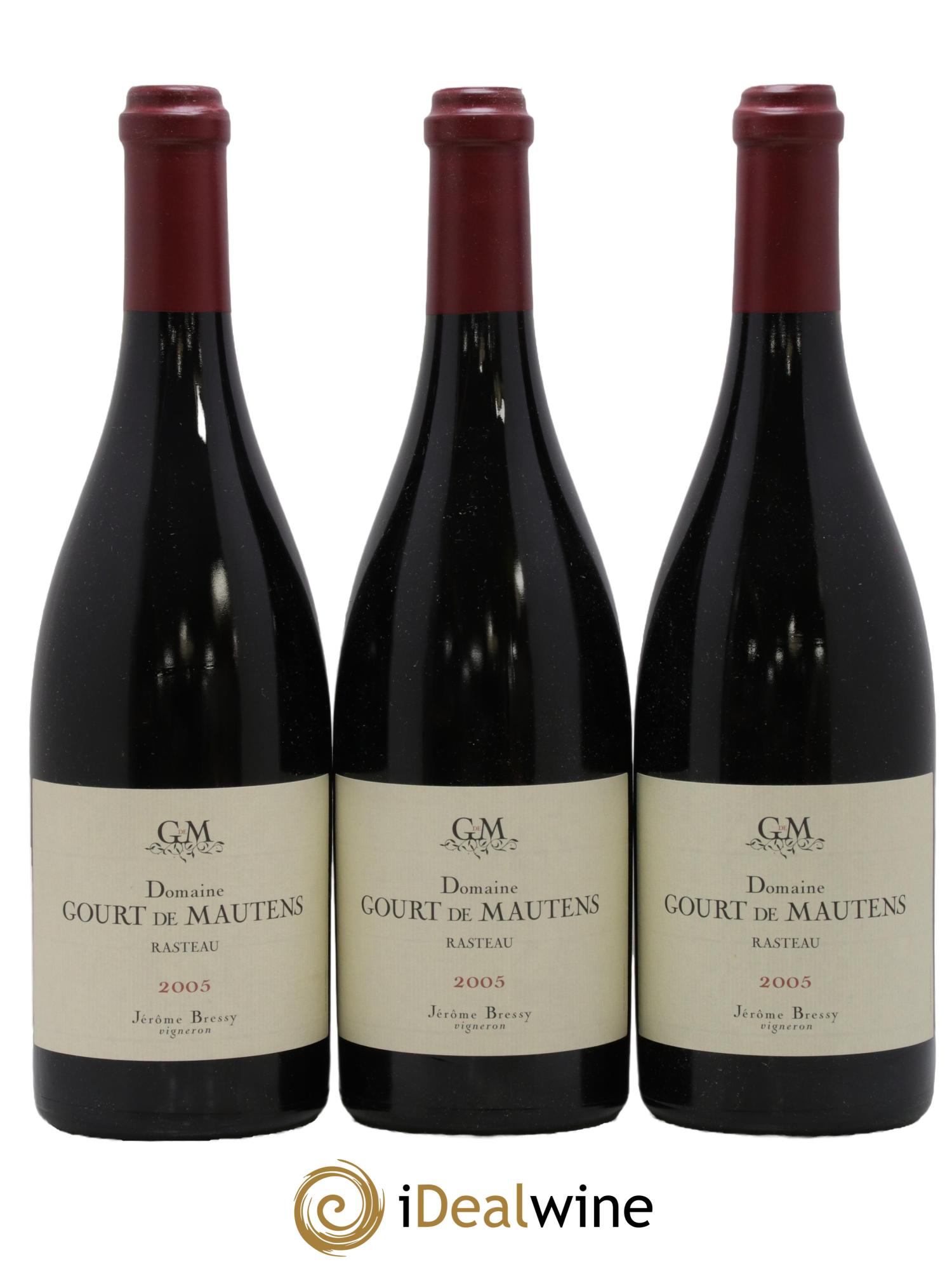 Rasteau Domaine Gourt de Mautens - Jérôme Bressy 2005 - Lot de 3 bouteilles - 0
