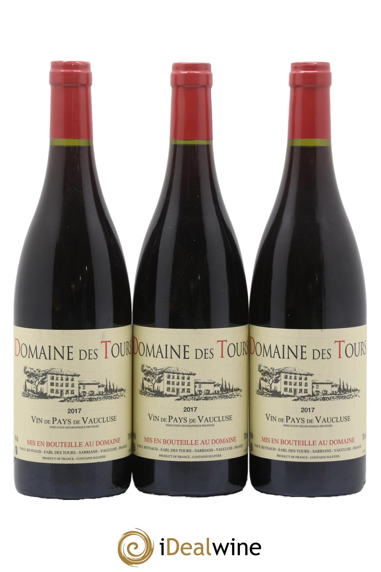 Vaucluse (Vin de Pays de Vaucluse) Domaine des Tours Emmanuel Reynaud 2017 - Lot de 3 bouteilles - 0