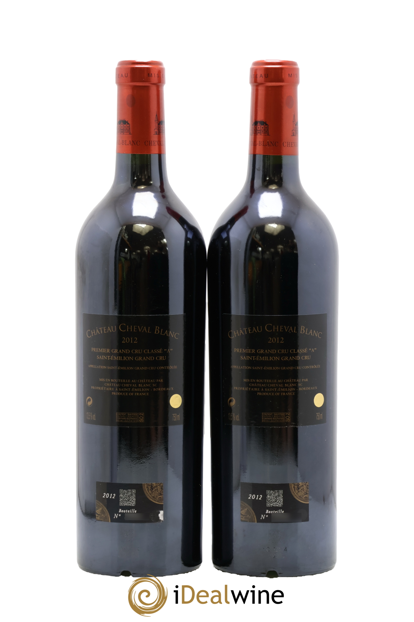 Château Cheval Blanc 1er Grand Cru Classé A 2012 - Lot of 2 bottles - 1