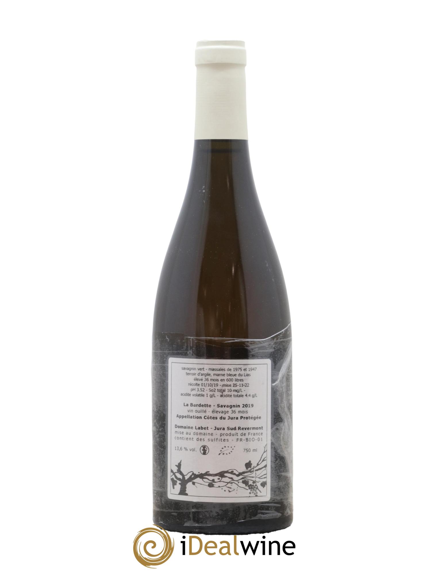 Côtes du Jura Savagnin élevage long La Bardette Labet 2019 - Posten von 1 Flasche - 1