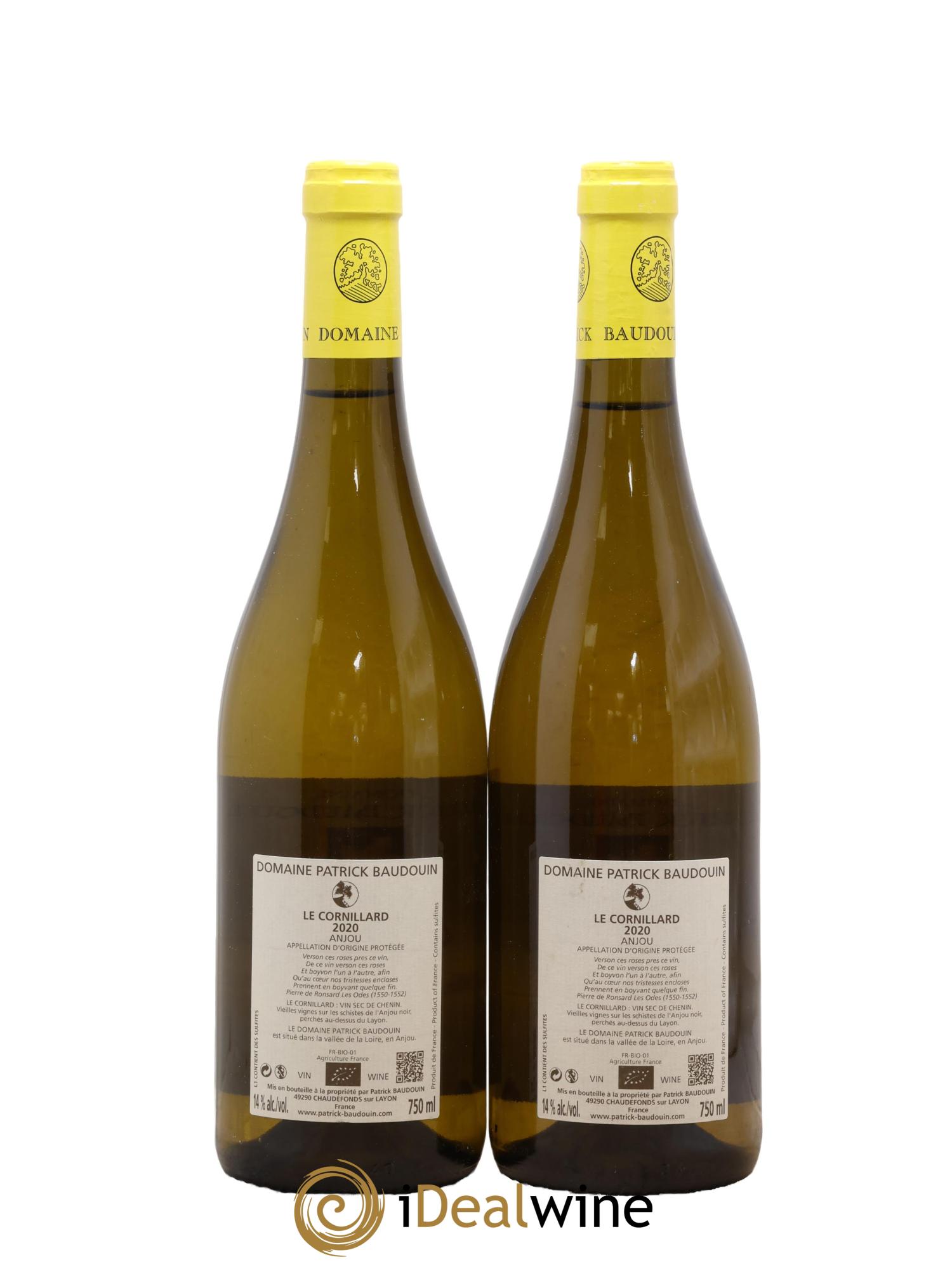 Anjou Le Cornillard Patrick Baudouin 2020 - Lot de 2 bouteilles - 1